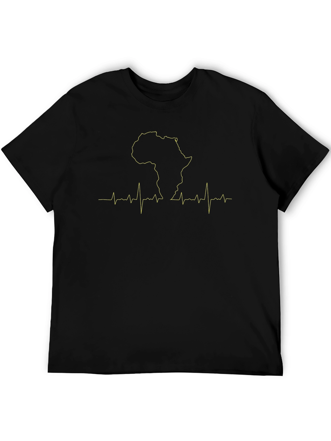 Africa Heartbeat T-Shirt - Black Graphic Tee