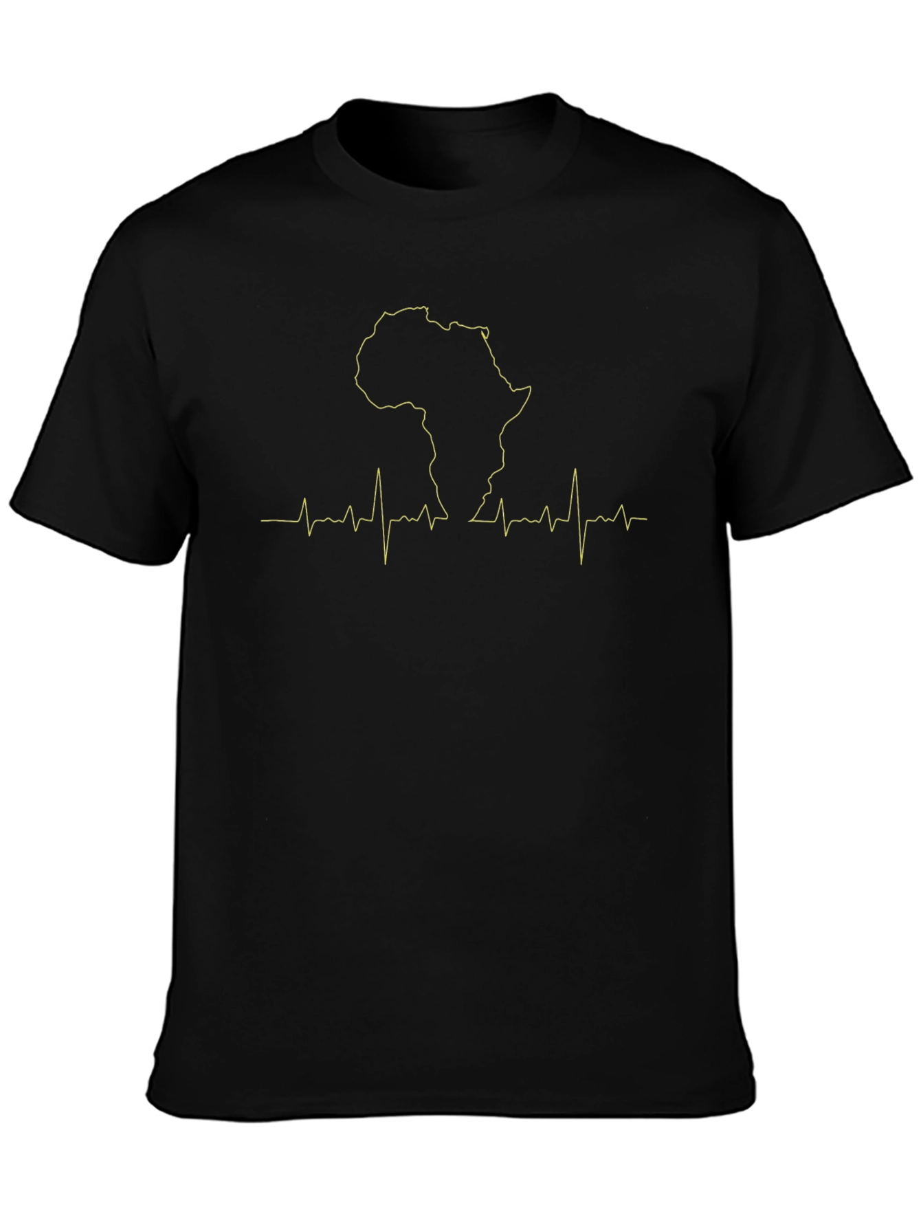 Africa Heartbeat T-Shirt - Black Graphic Tee