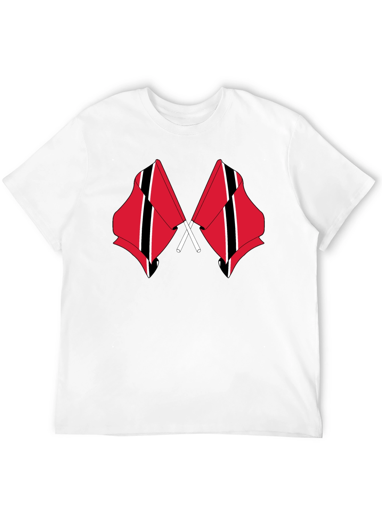 Trinidad & Tobago Flag T-Shirt - Mens Black Tee