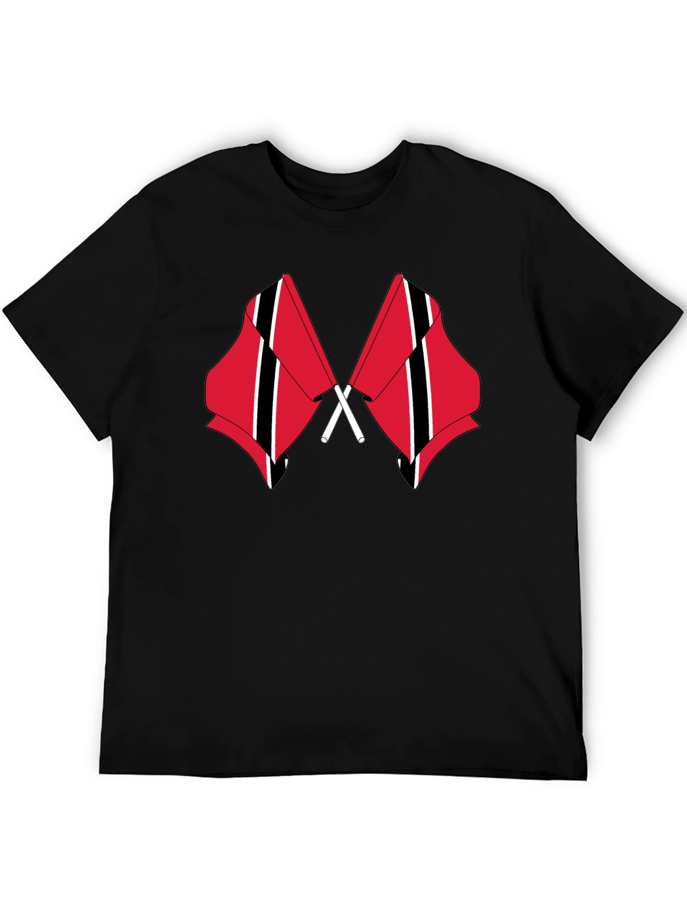 Trinidad & Tobago Flag T-Shirt - Mens Black Tee