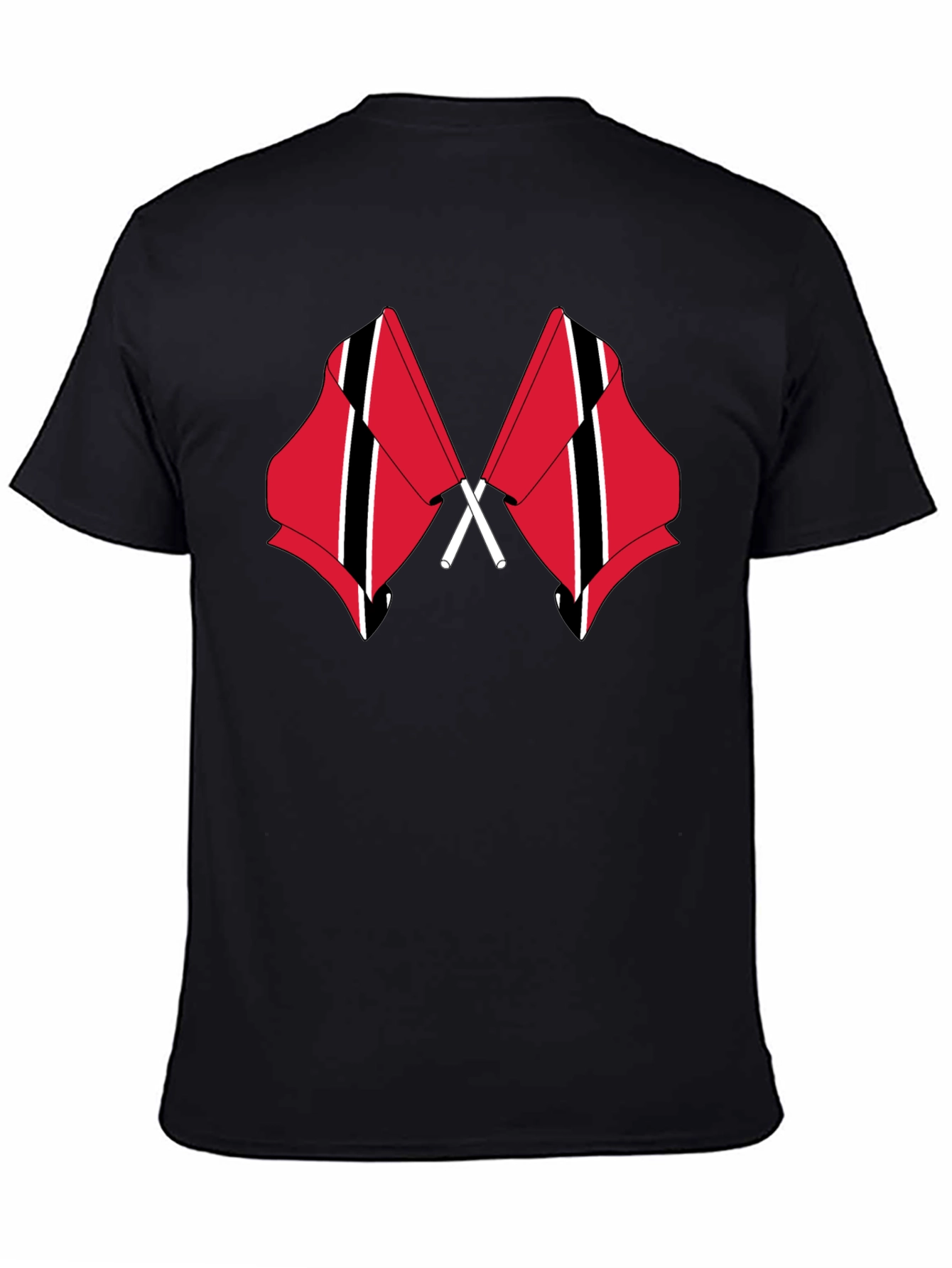 Trinidad & Tobago Flag T-Shirt - Mens Black Tee