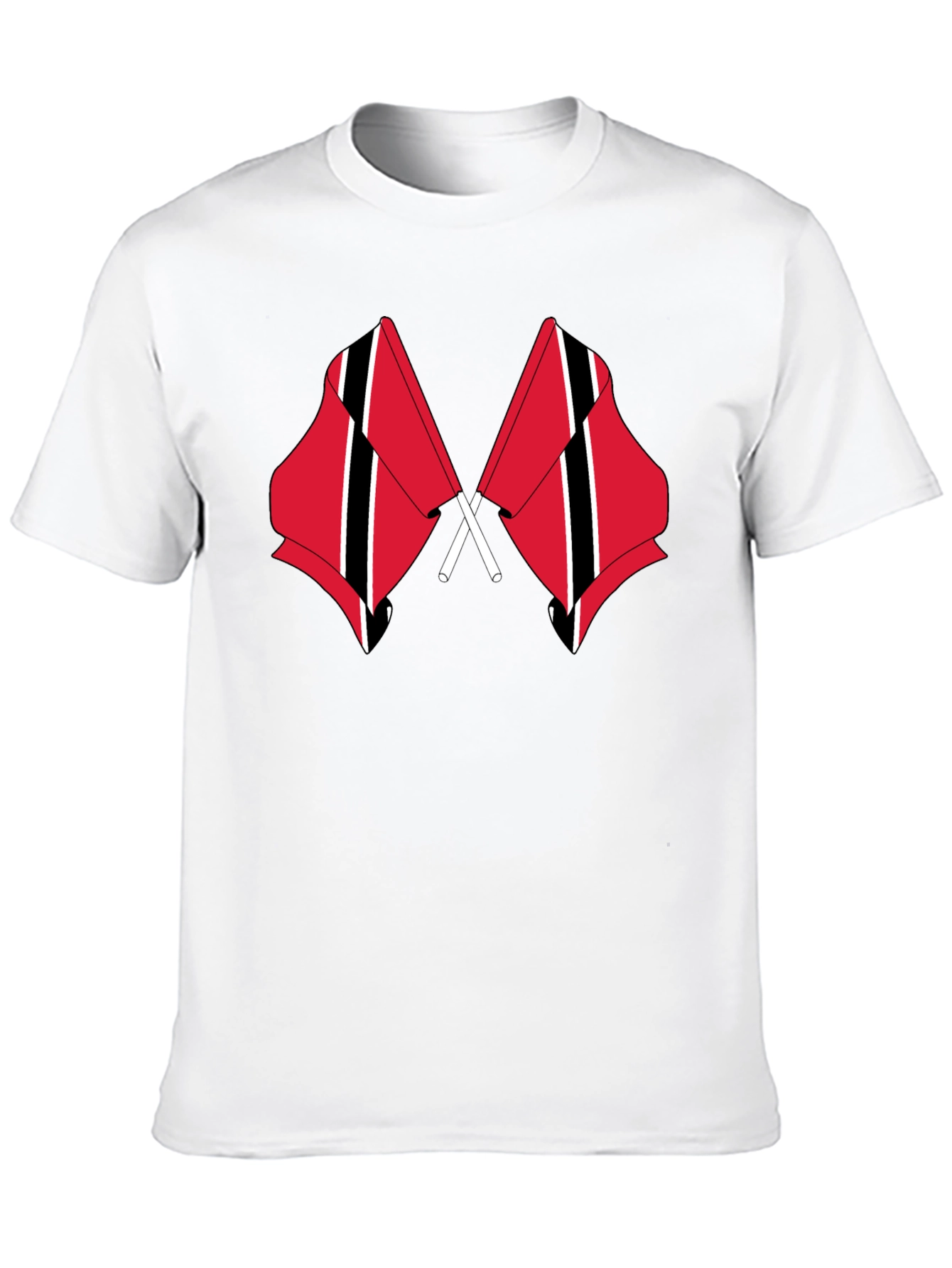 Trinidad & Tobago Flag T-Shirt - Mens Black Tee