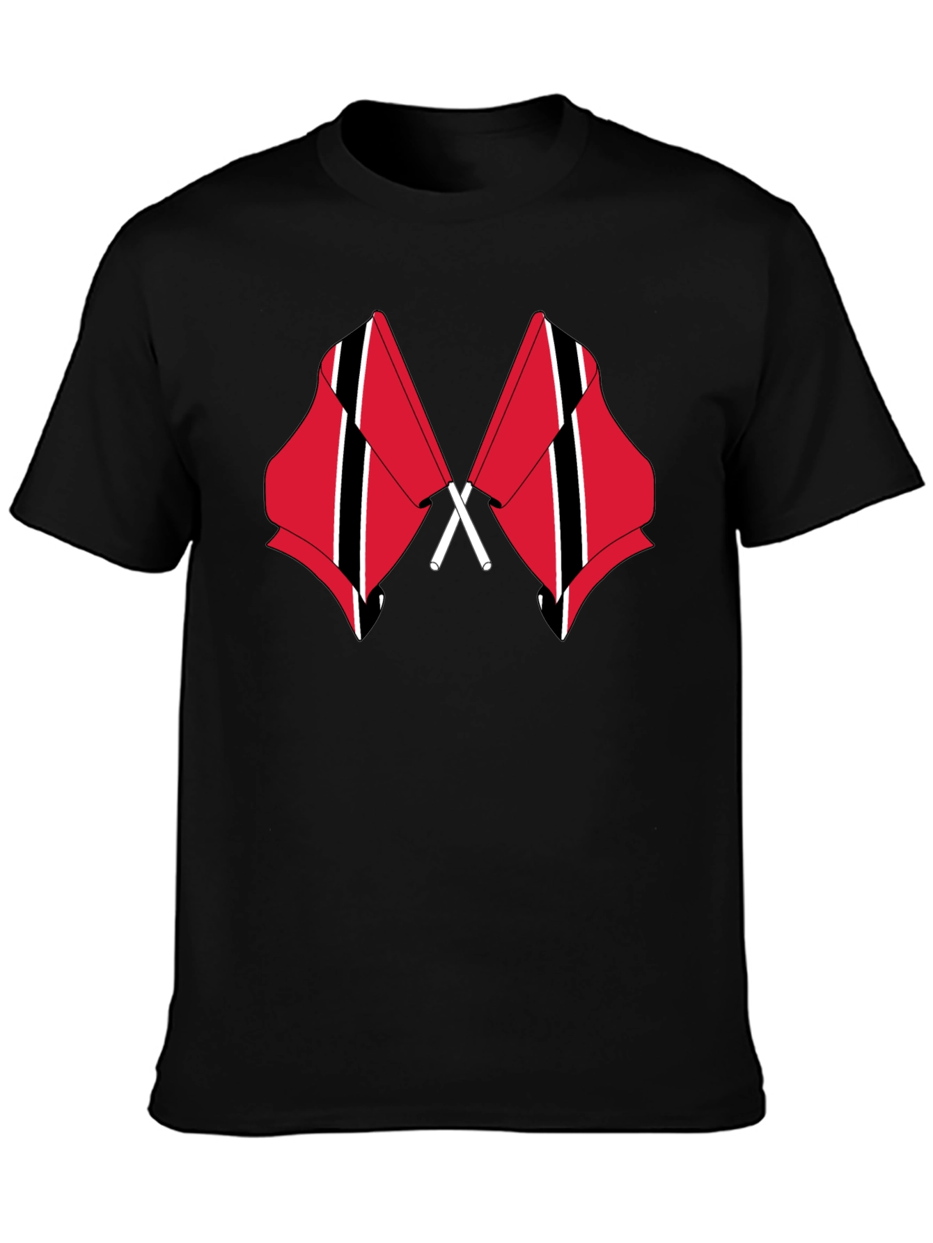 Trinidad & Tobago Flag T-Shirt - Mens Black Tee