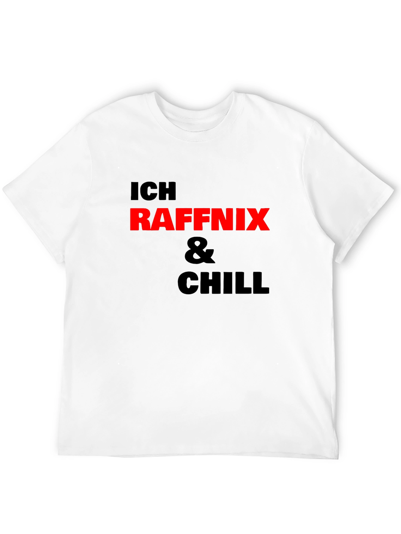 Ich Raffnix & Chill T-Shirt Black Cotton Tee