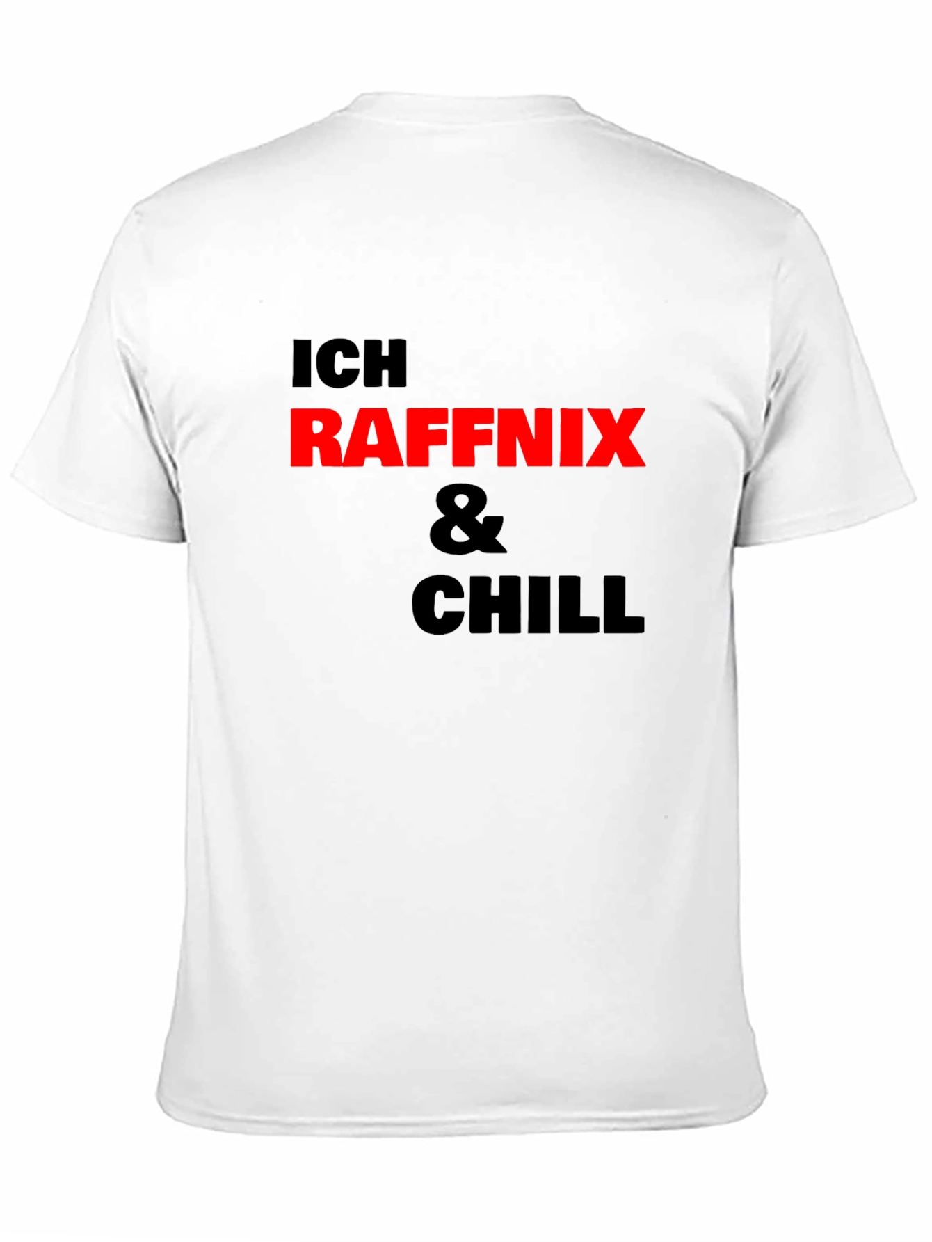Ich Raffnix & Chill T-Shirt Black Cotton Tee