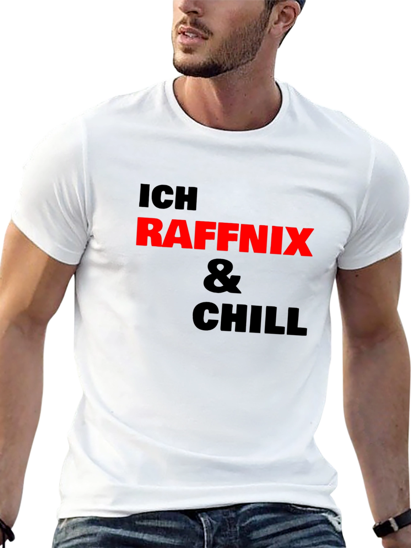 Ich Raffnix & Chill T-Shirt Black Cotton Tee