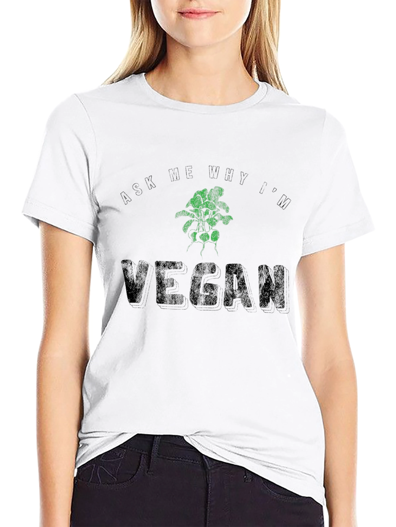 Ask Me Why Im Vegan Graphic Tee