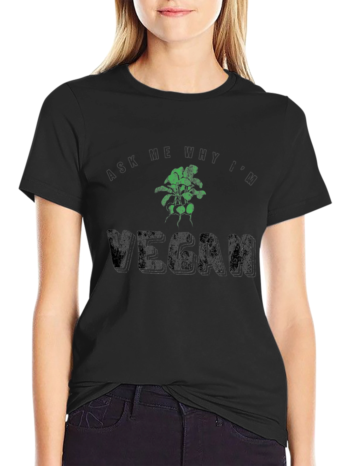 Ask Me Why Im Vegan Graphic Tee