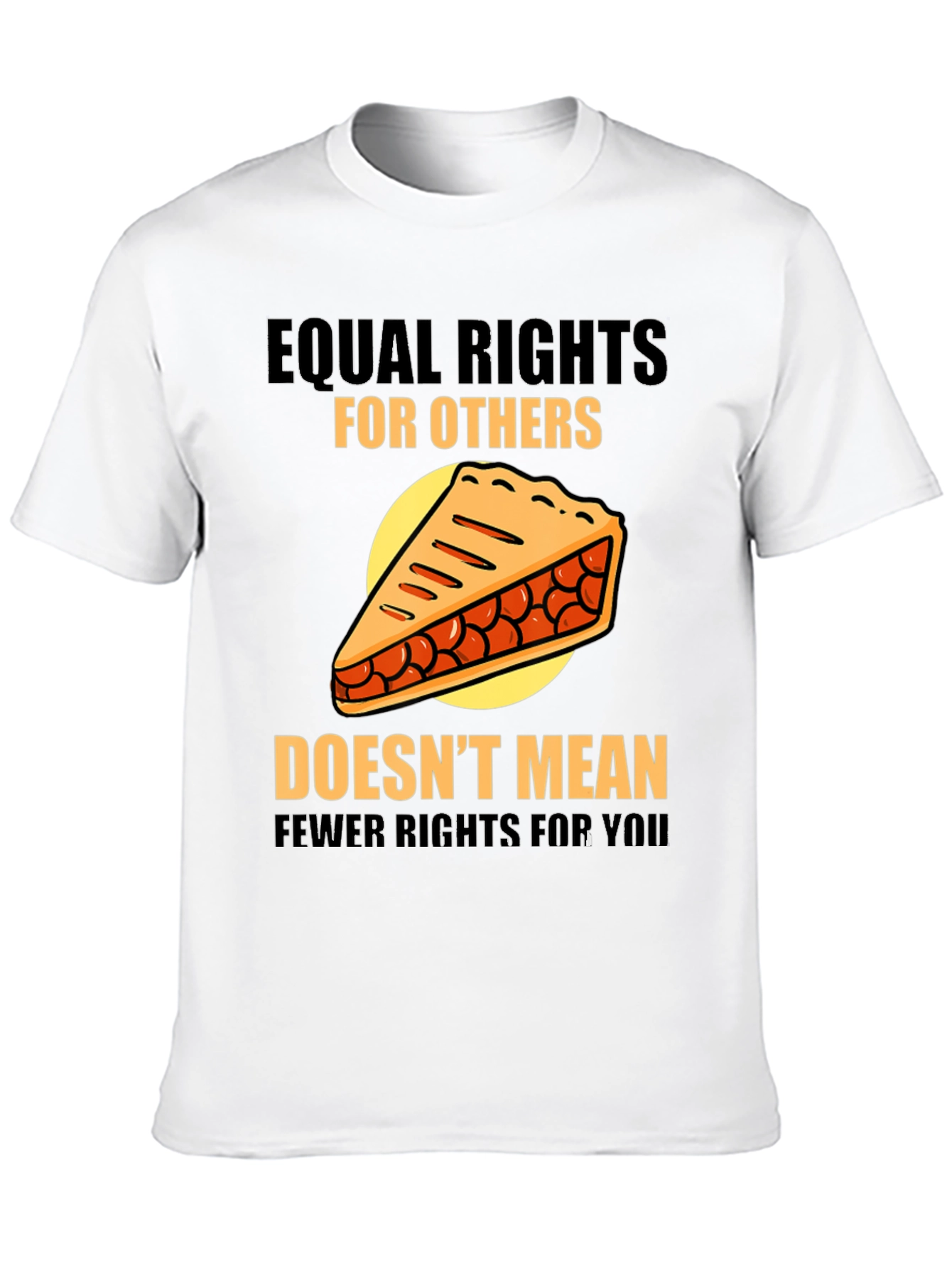 Equal Rights Pie Chart Black T-Shirt