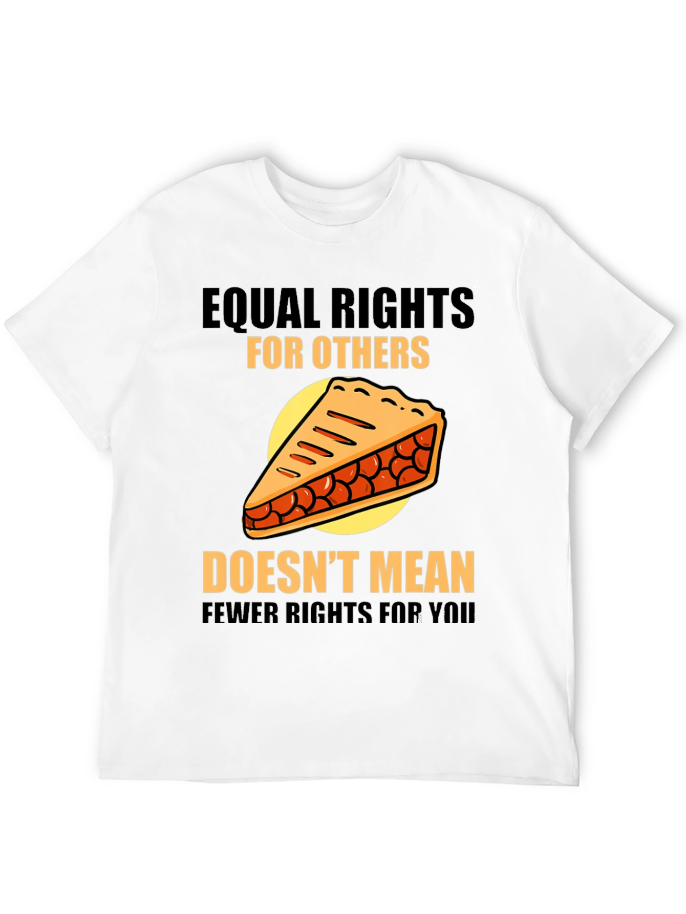 Equal Rights Pie Chart Black T-Shirt