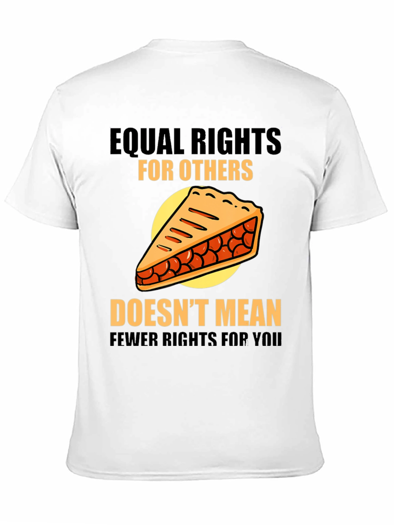 Equal Rights Pie Chart Black T-Shirt