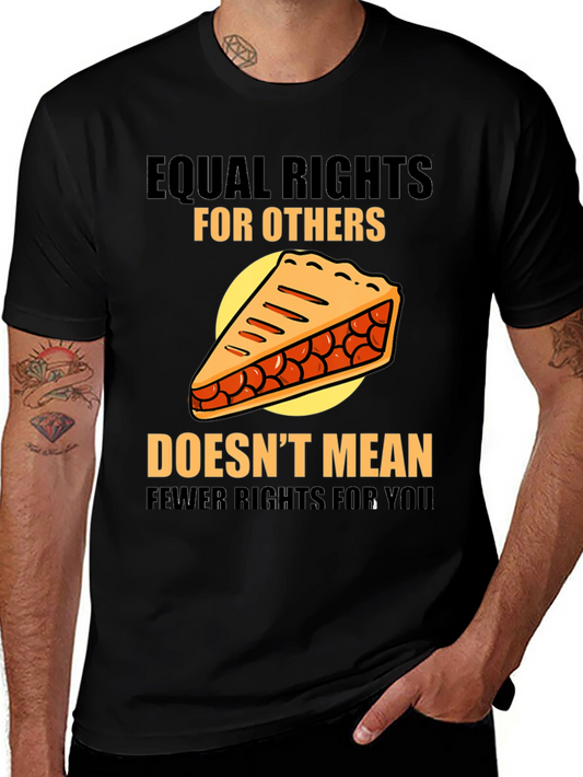 Equal Rights Pie Chart Black T-Shirt
