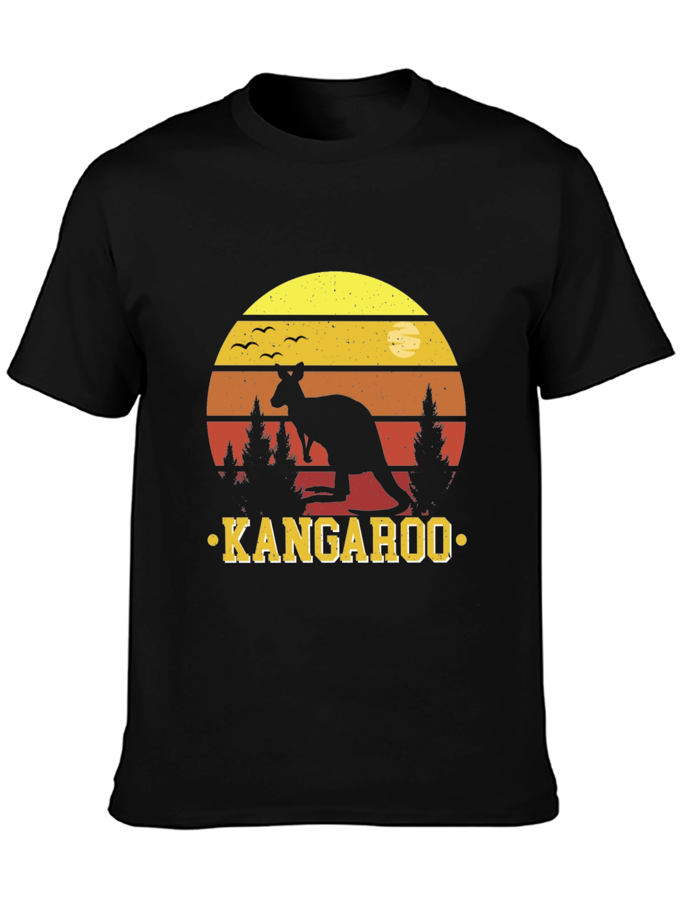 Kangaroo Sunset T-Shirt - Australian Wildlife Design