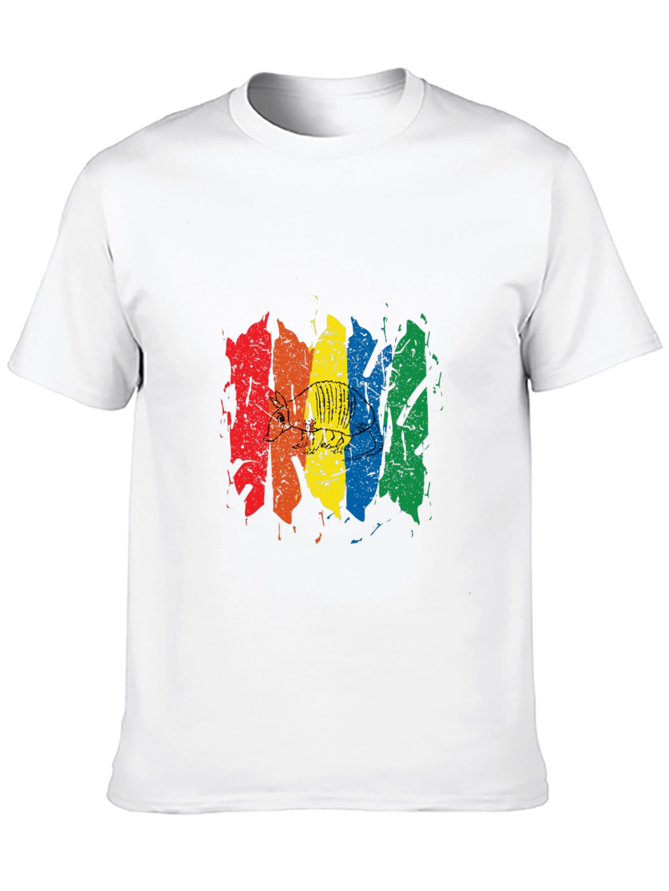 Rainbow Disc Golf Graphic Tee - Black