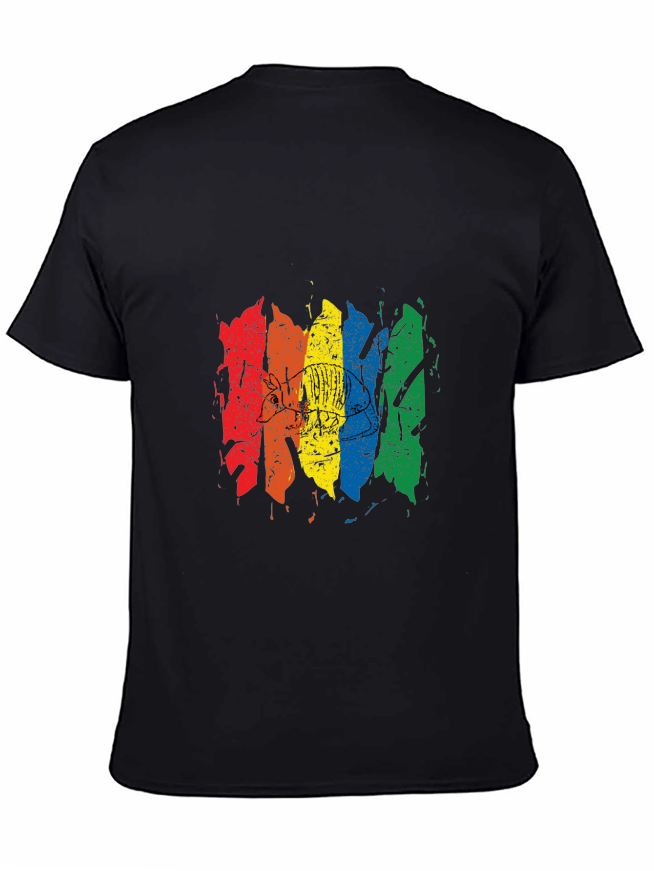 Rainbow Disc Golf Graphic Tee - Black