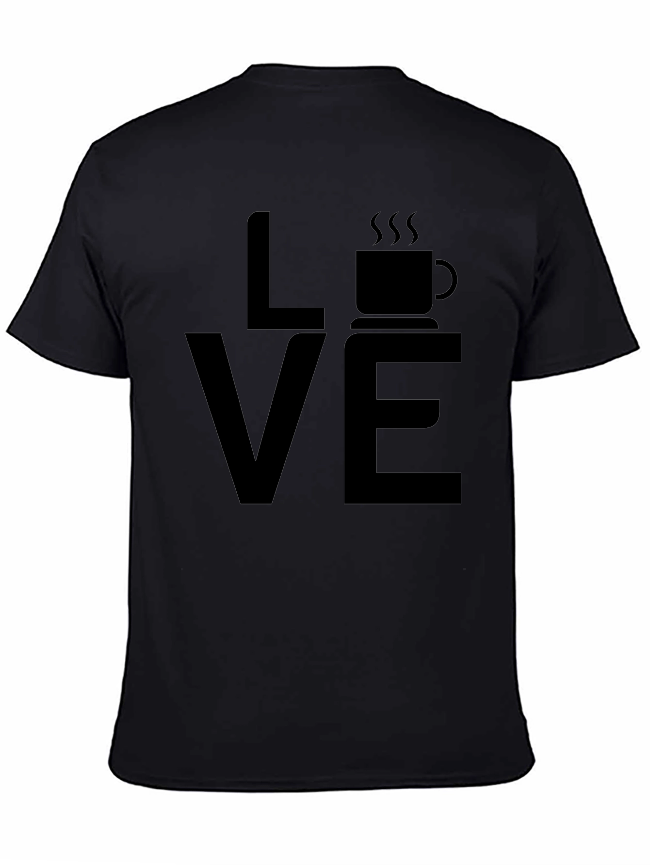 Love Coffee Black Graphic T-Shirt - Casual Wear