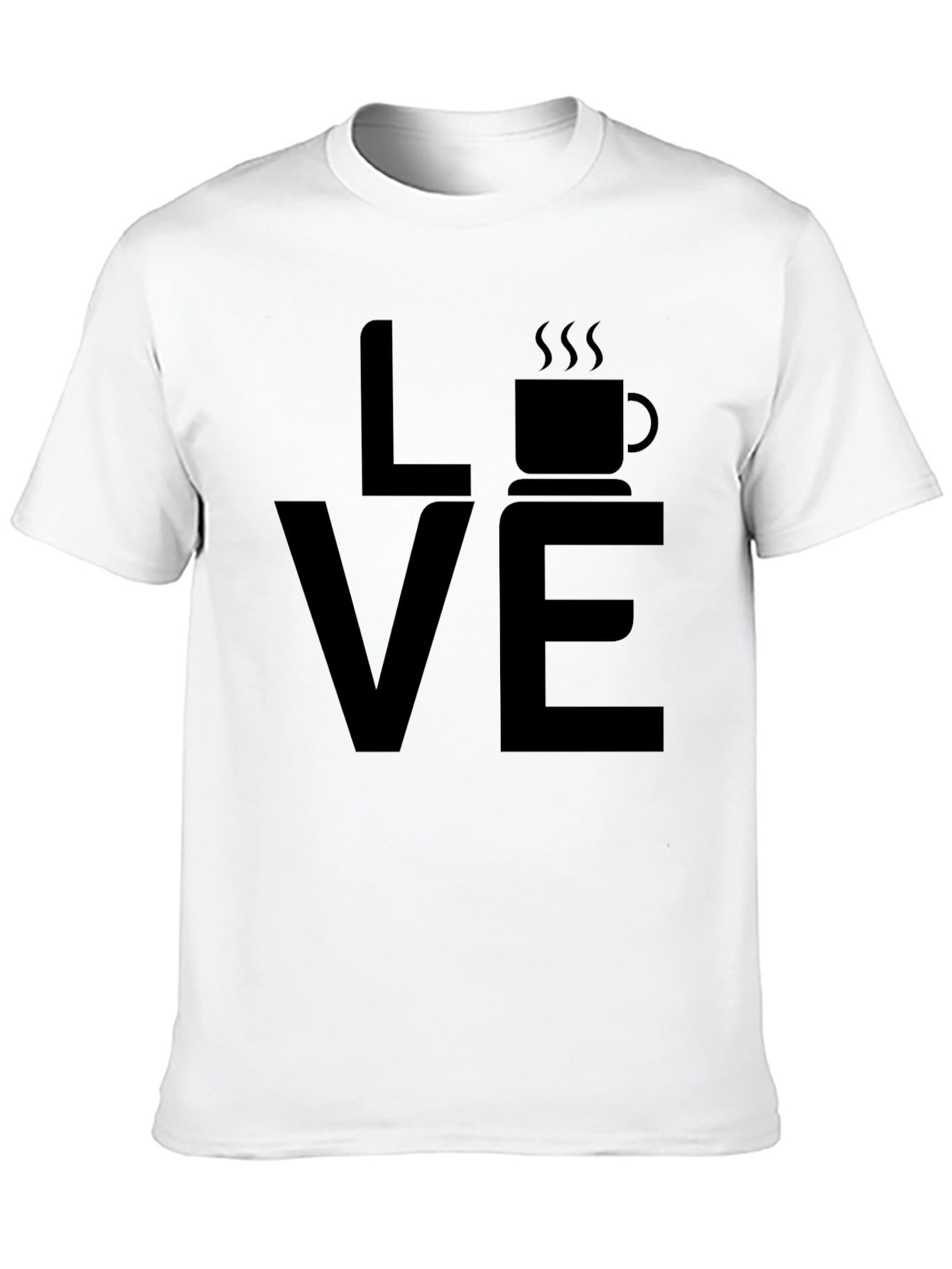 Love Coffee Black Graphic T-Shirt - Casual Wear