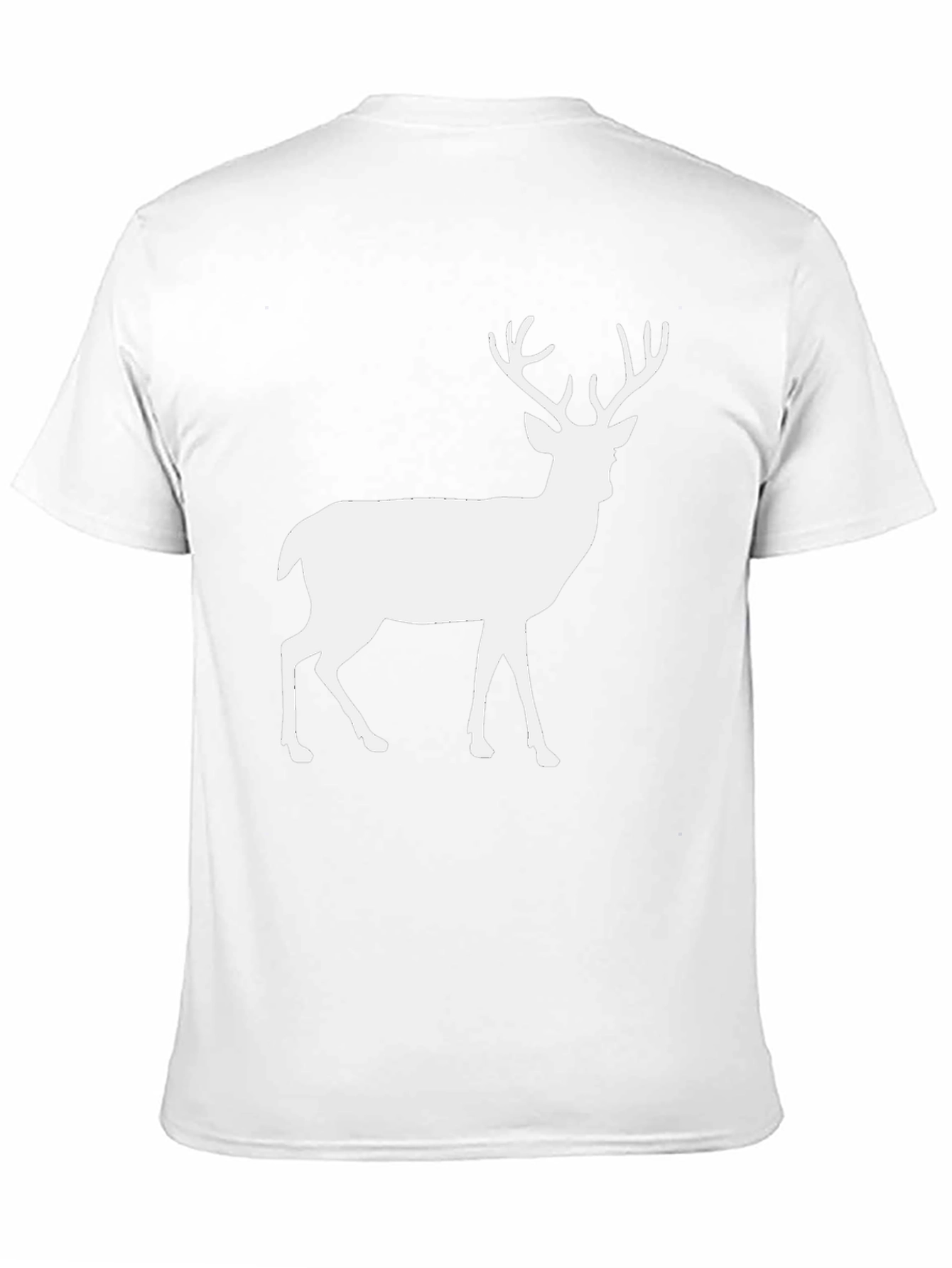 Deer Silhouette Graphic Tee - Black Cotton Blend
