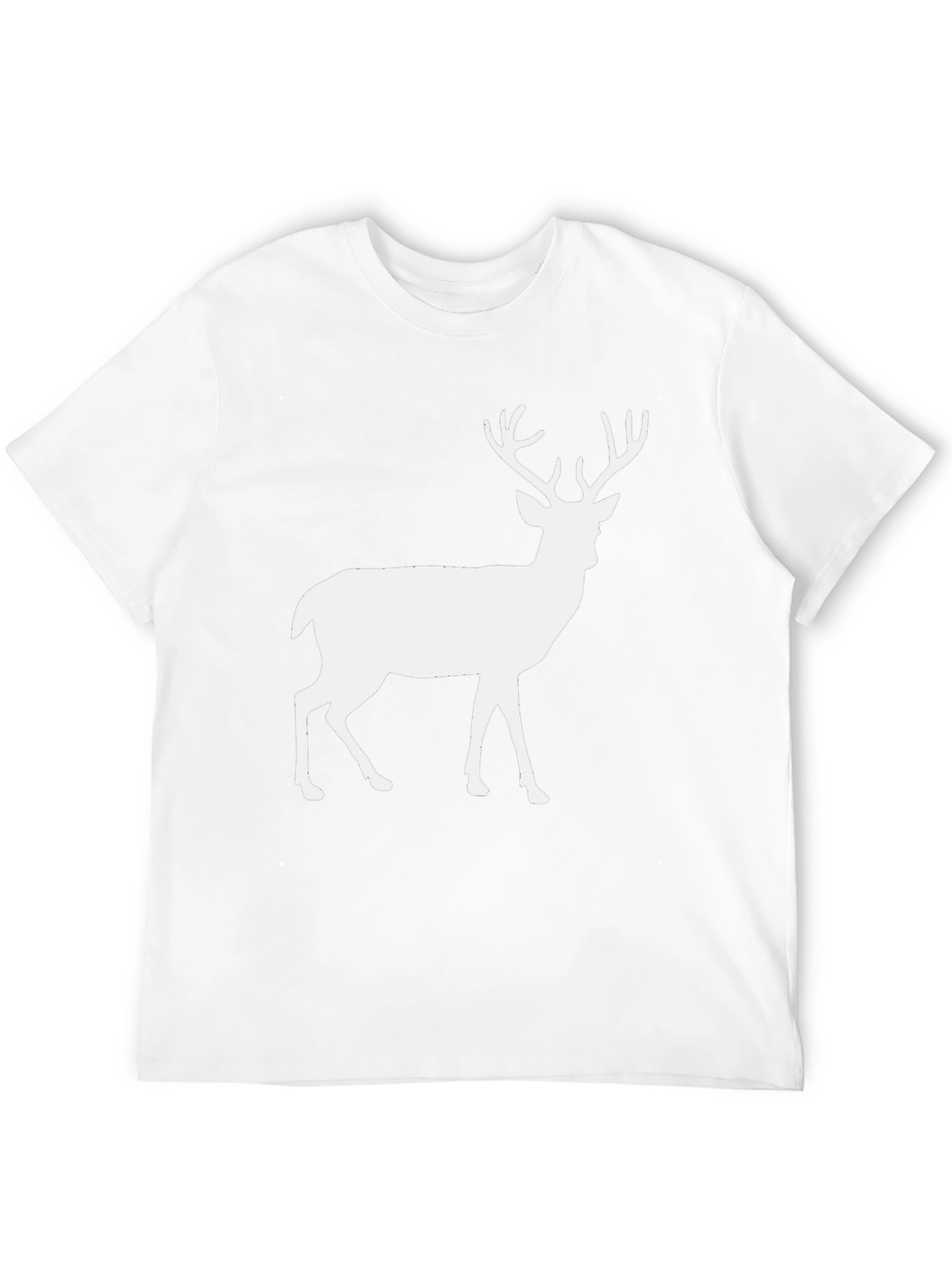 Deer Silhouette Graphic Tee - Black Cotton Blend