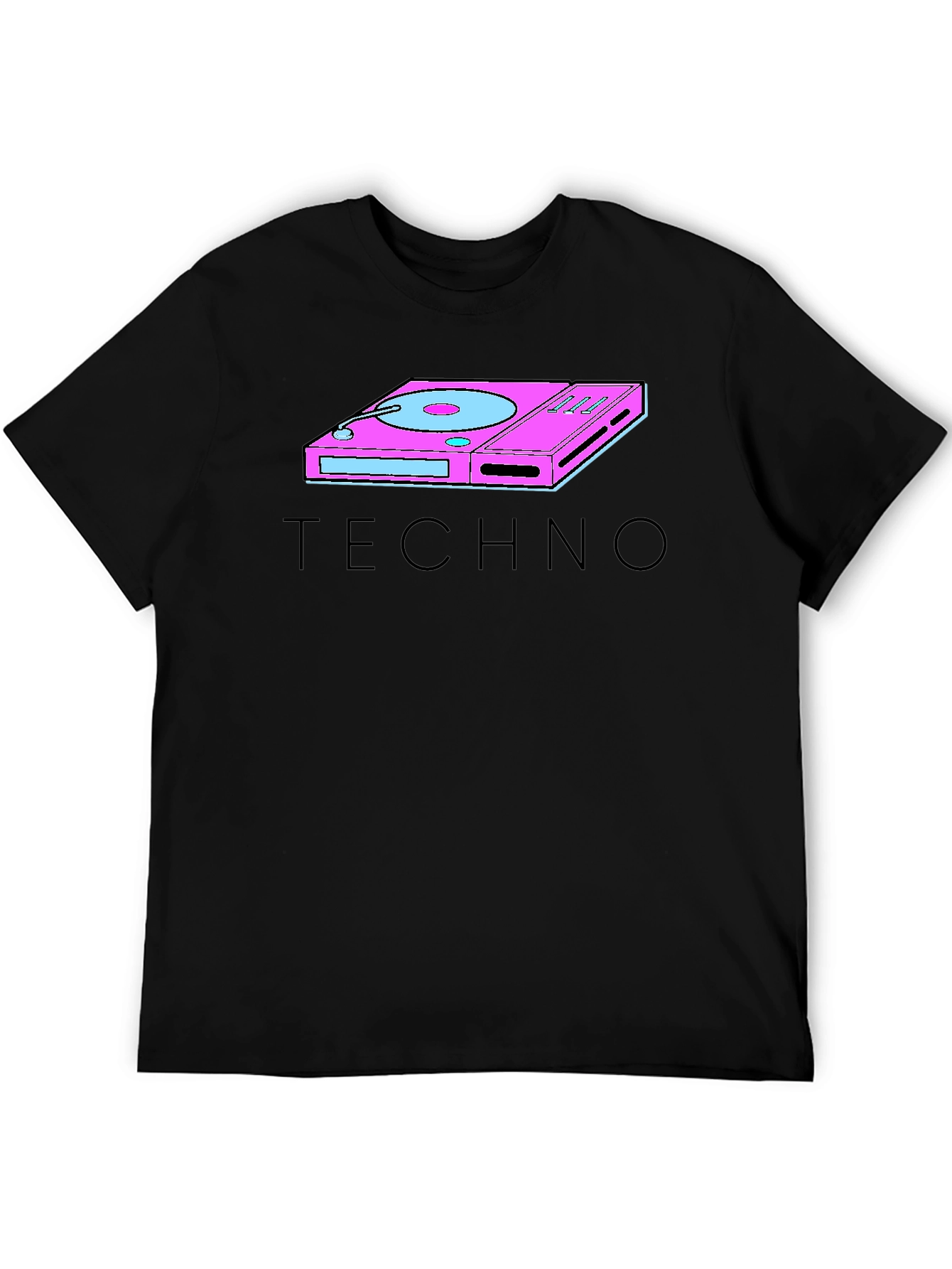 Retro Techno Turntable Graphic T-Shirt