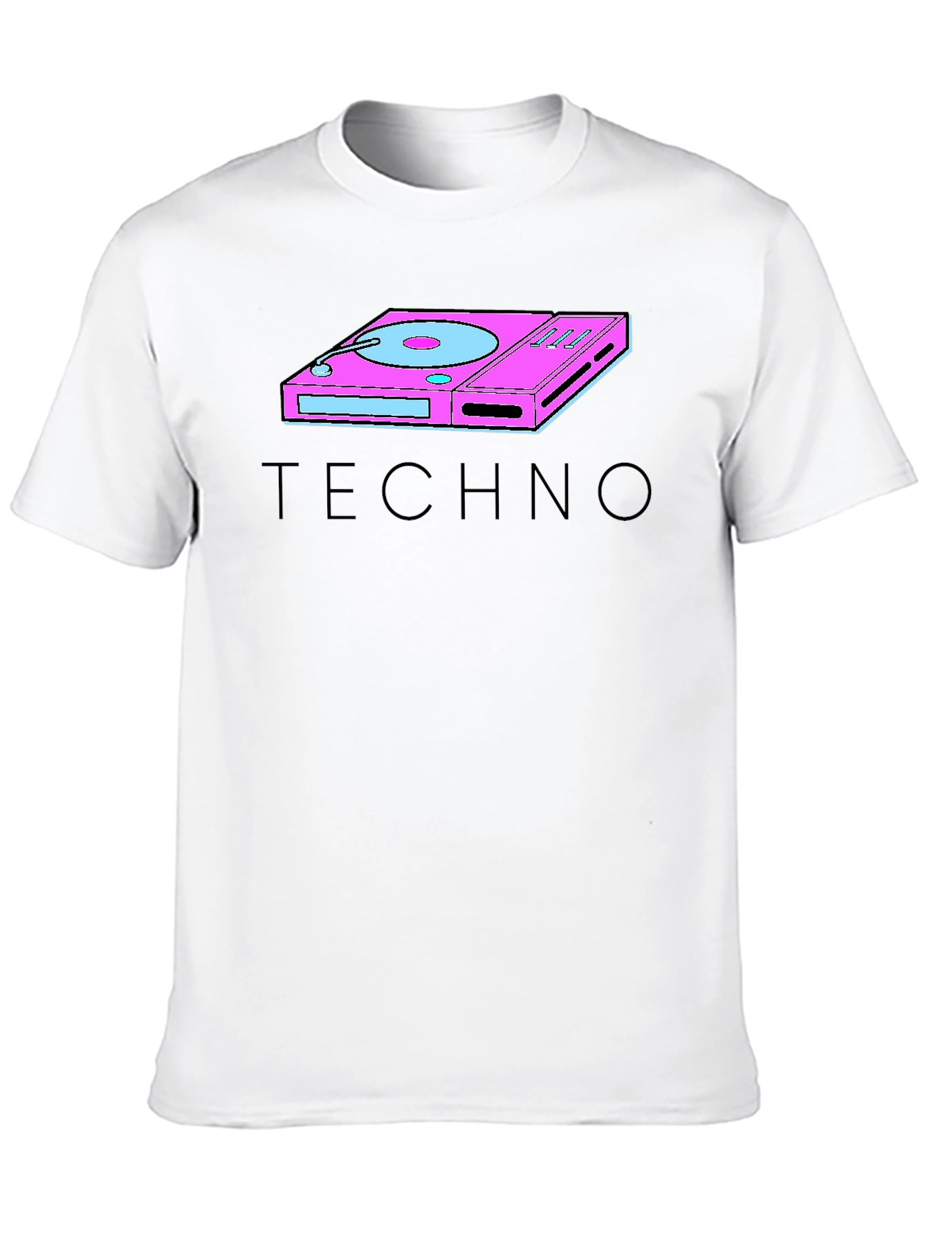 Retro Techno Turntable Graphic T-Shirt