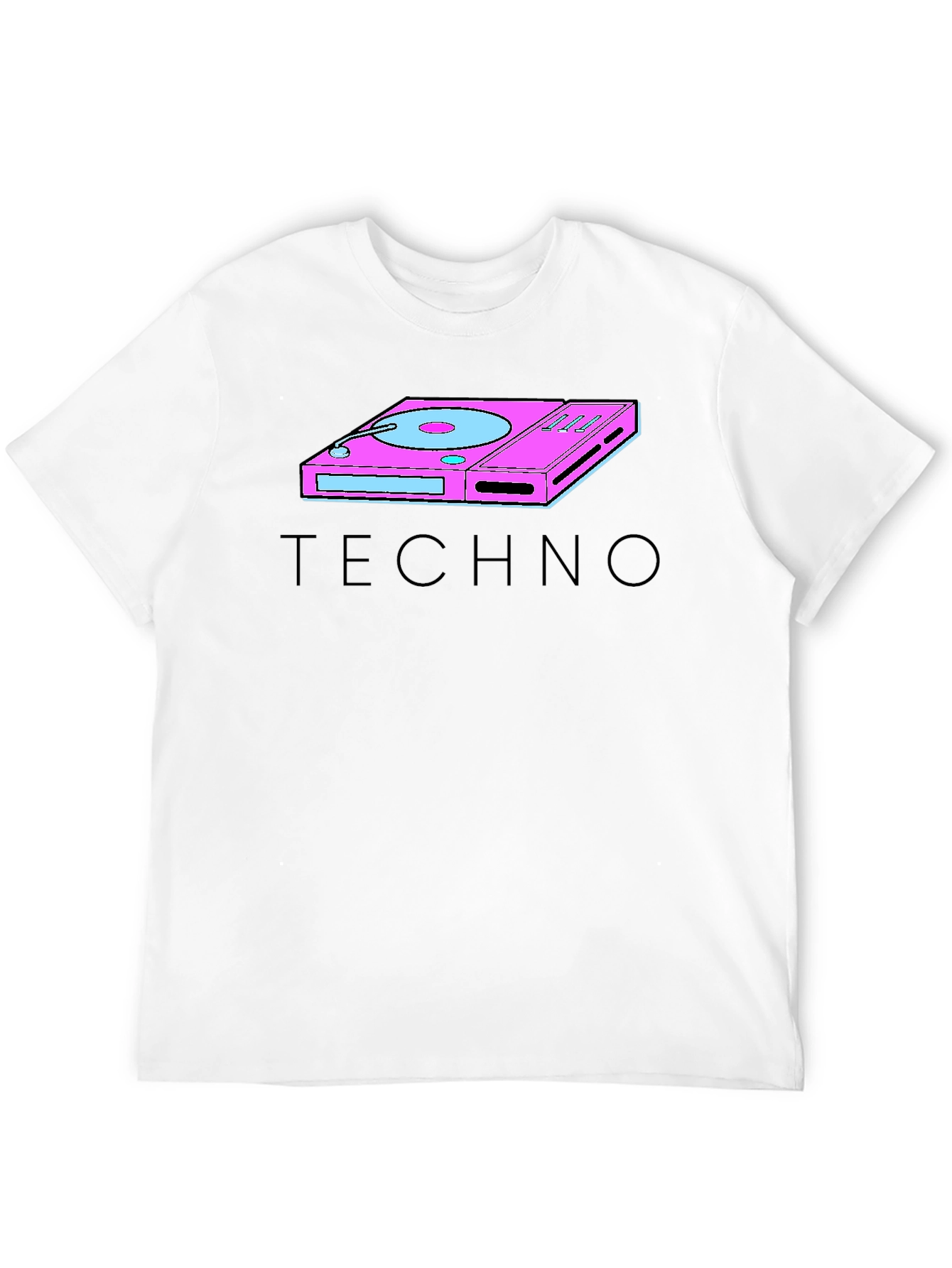 Retro Techno Turntable Graphic T-Shirt