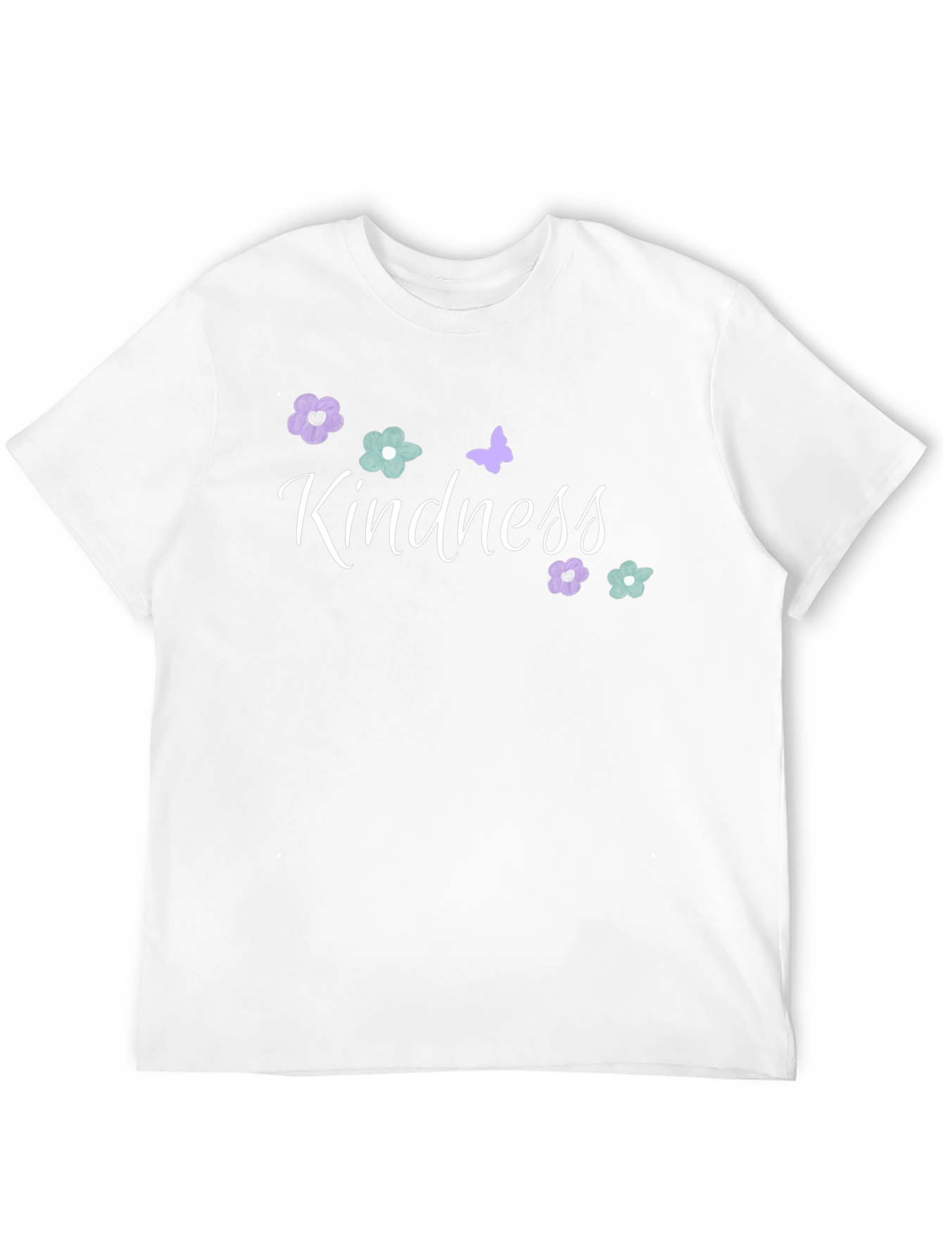 Kindness Graphic Tee - Floral Butterfly Design