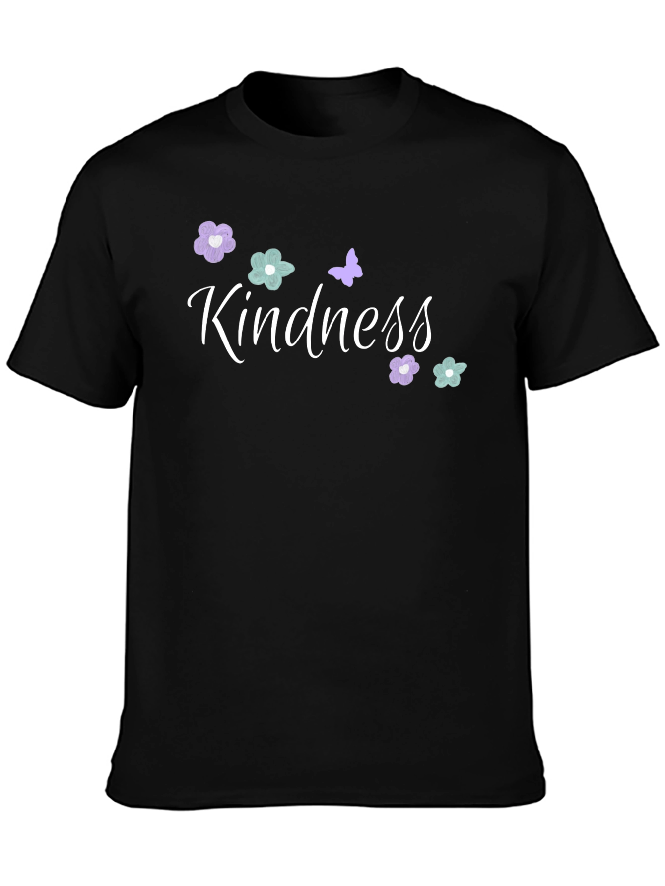 Kindness Graphic Tee - Floral Butterfly Design
