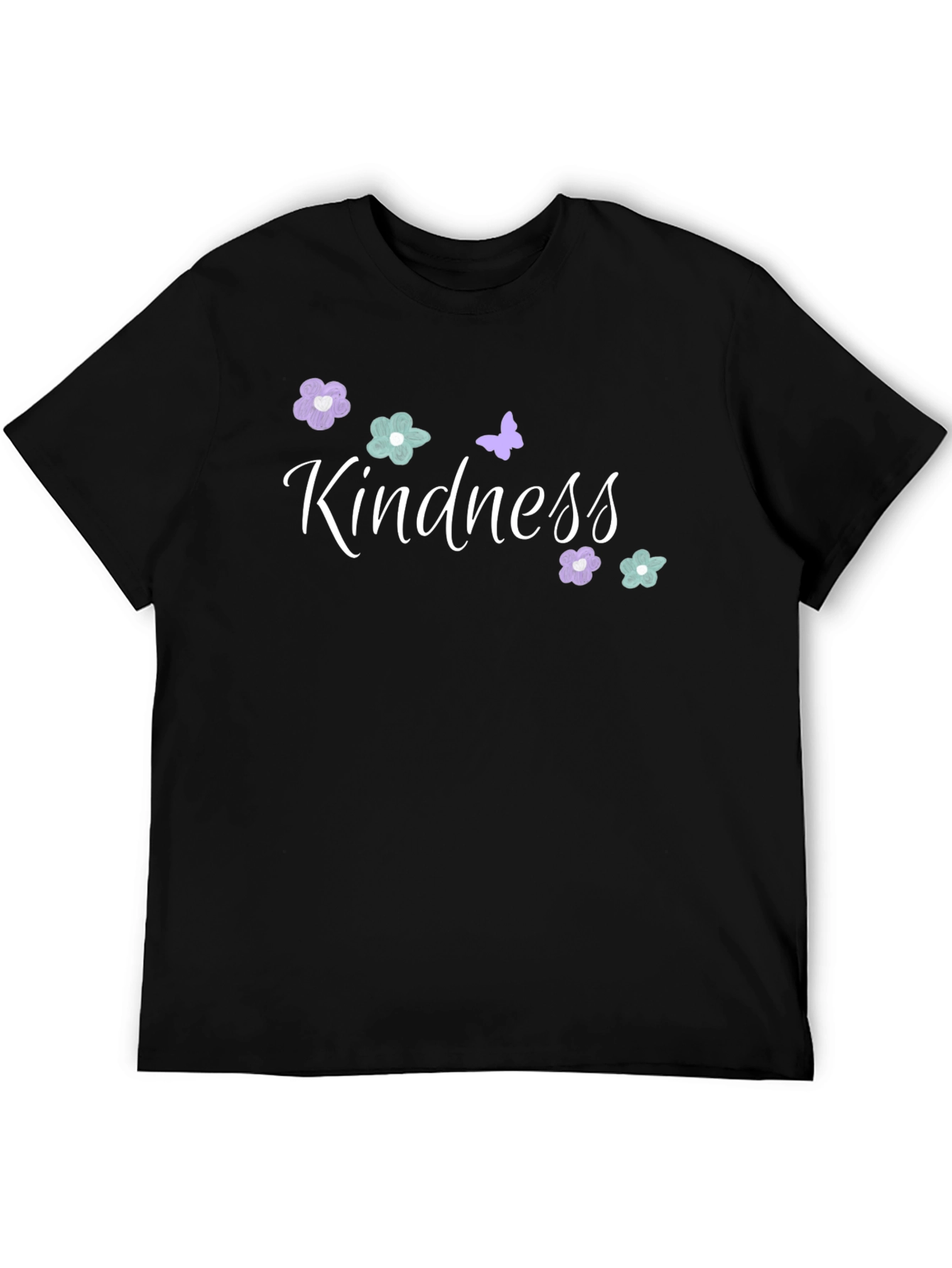 Kindness Graphic Tee - Floral Butterfly Design