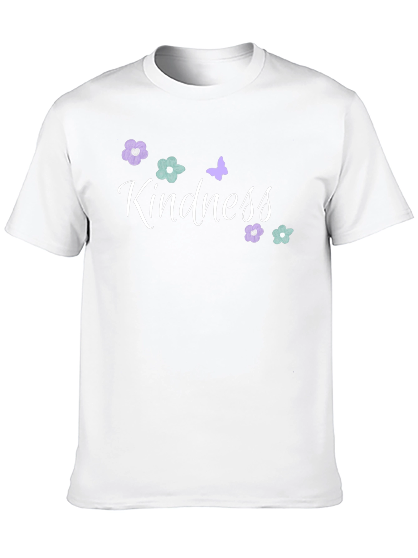 Kindness Graphic Tee - Floral Butterfly Design