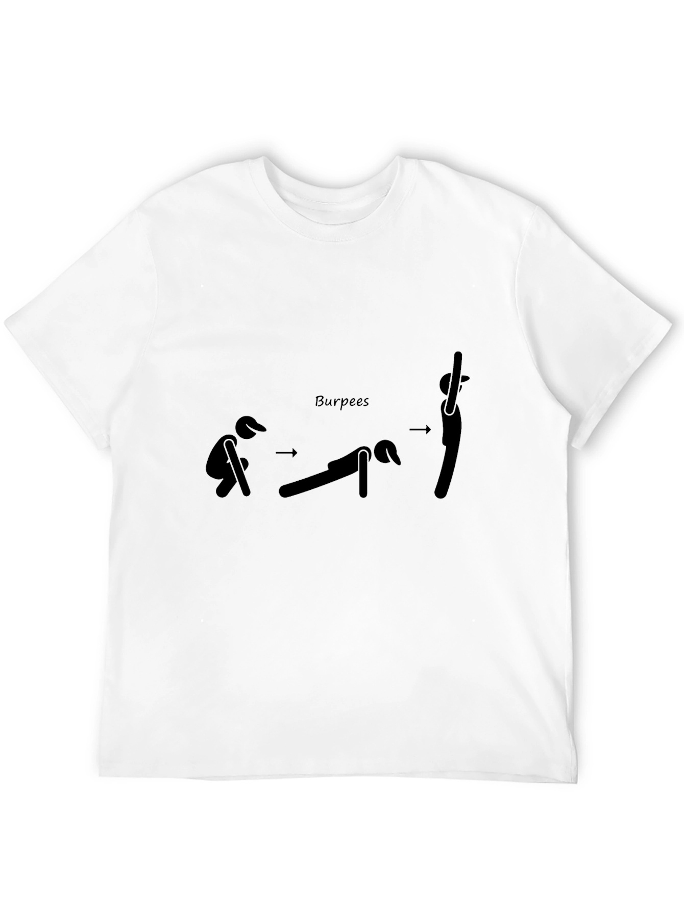 Burpees Workout Graphic T-Shirt - Black