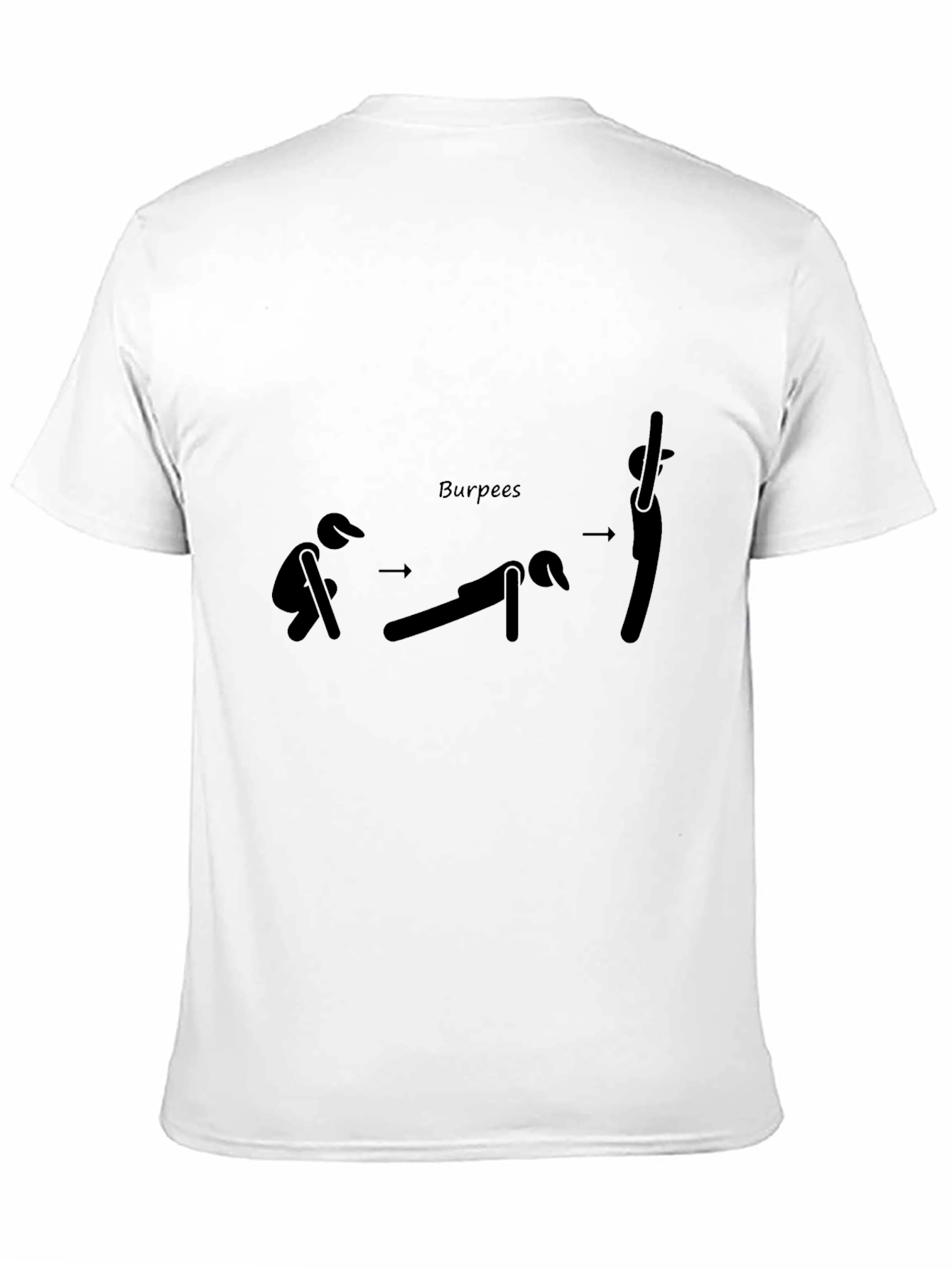 Burpees Workout Graphic T-Shirt - Black