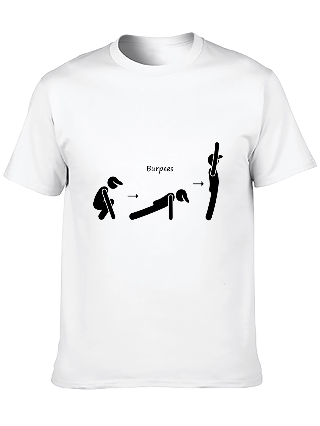 Burpees Workout Graphic T-Shirt - Black