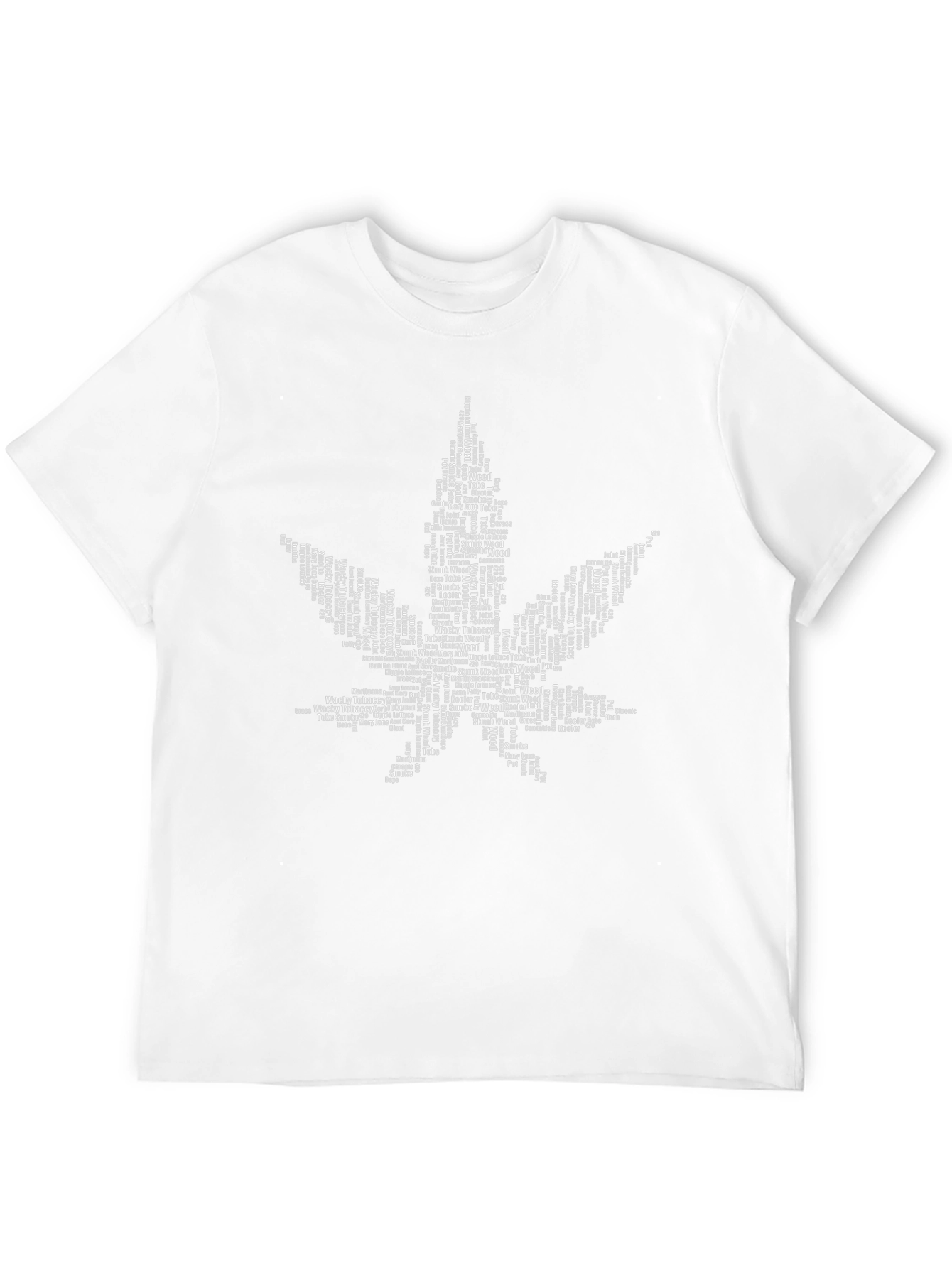 Cannabis Leaf Word Art T-Shirt