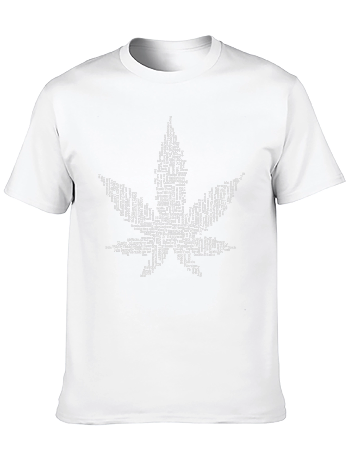 Cannabis Leaf Word Art T-Shirt