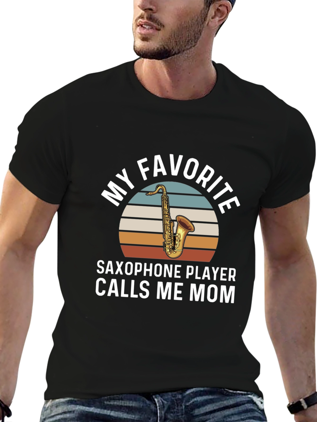 Saxophone Player Mom T-Shirt - Unique Music Lover Tee