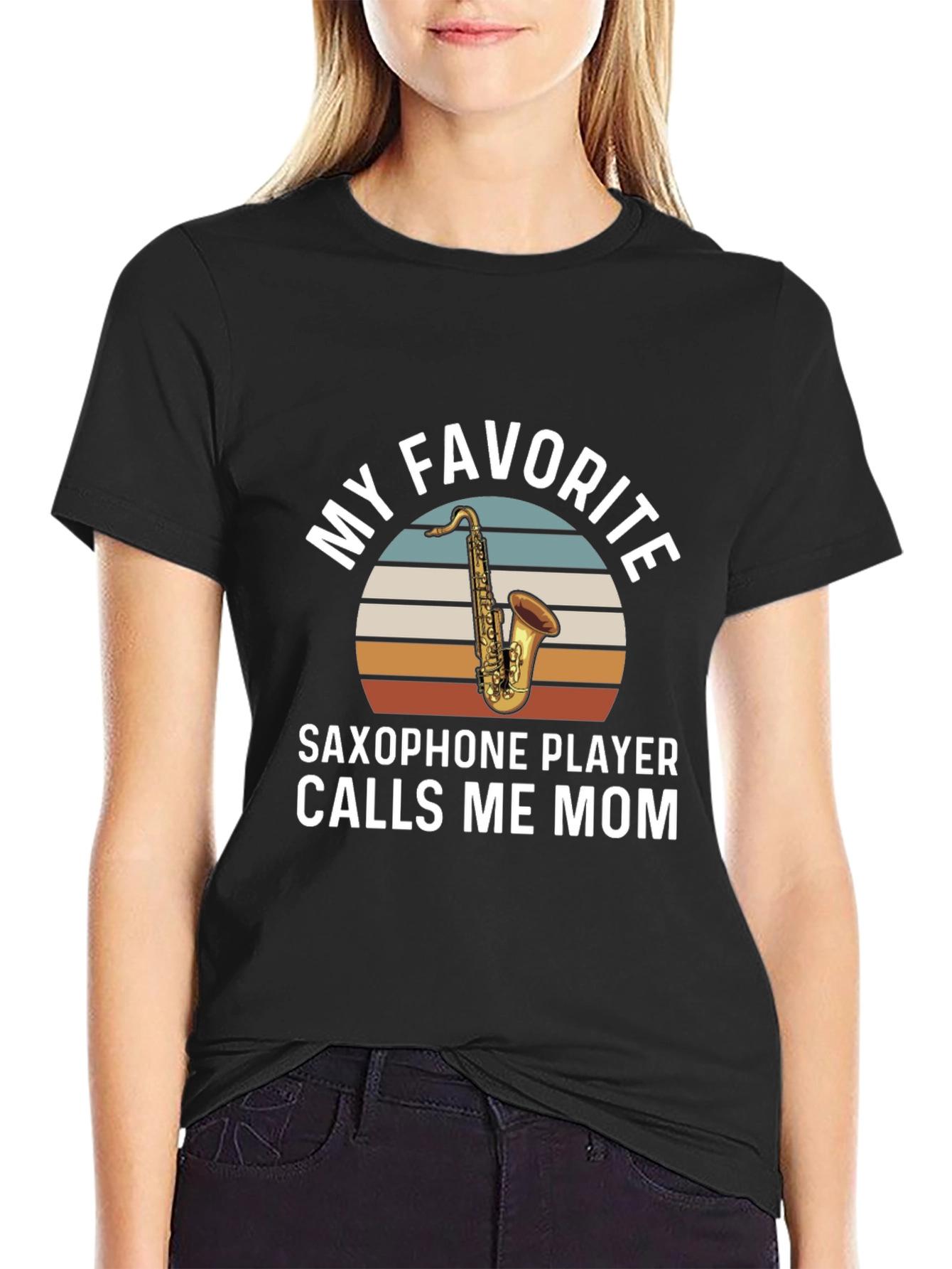 Saxophone Player Mom T-Shirt - Unique Music Lover Tee