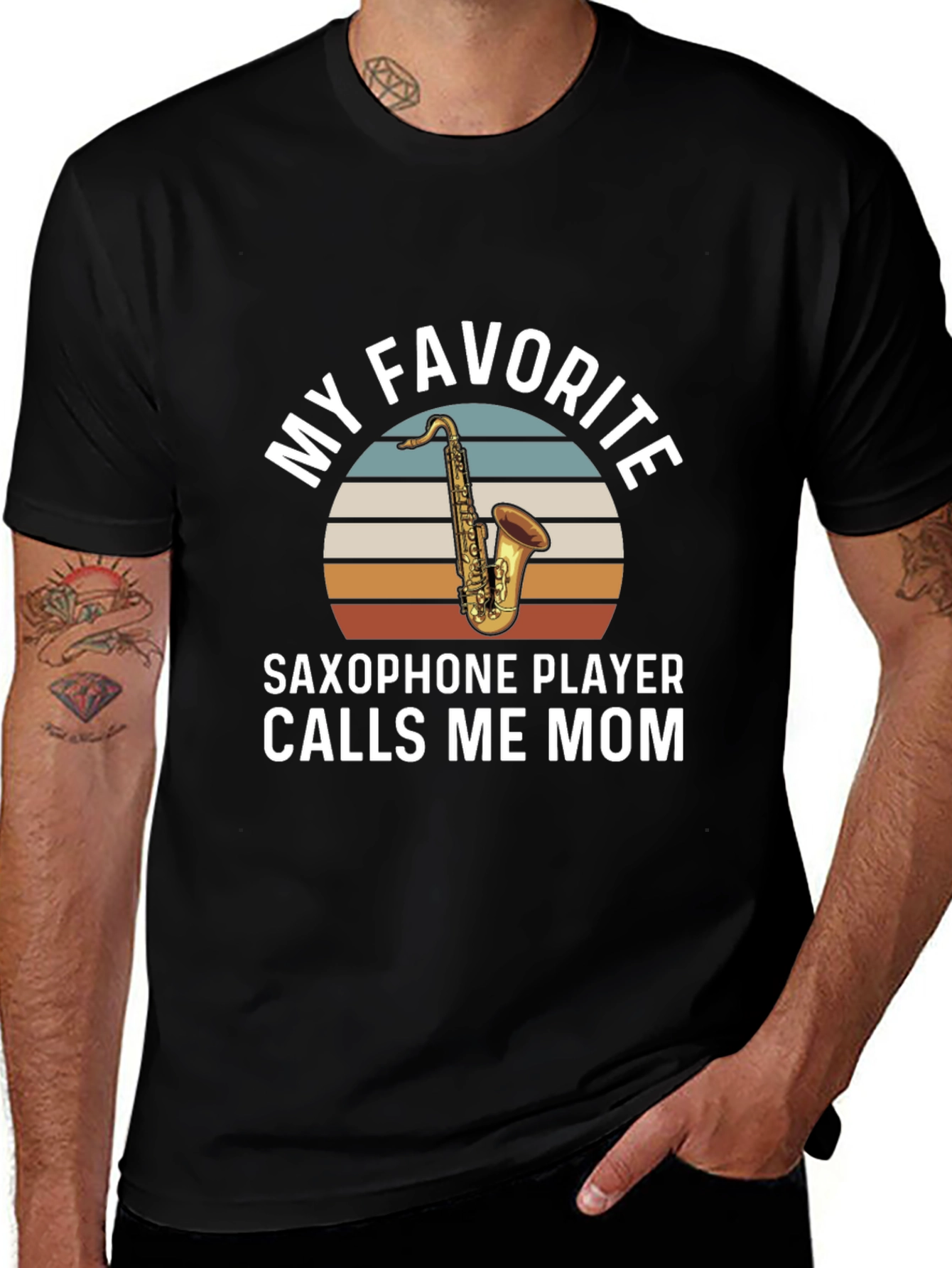 Saxophone Player Mom T-Shirt - Unique Music Lover Tee