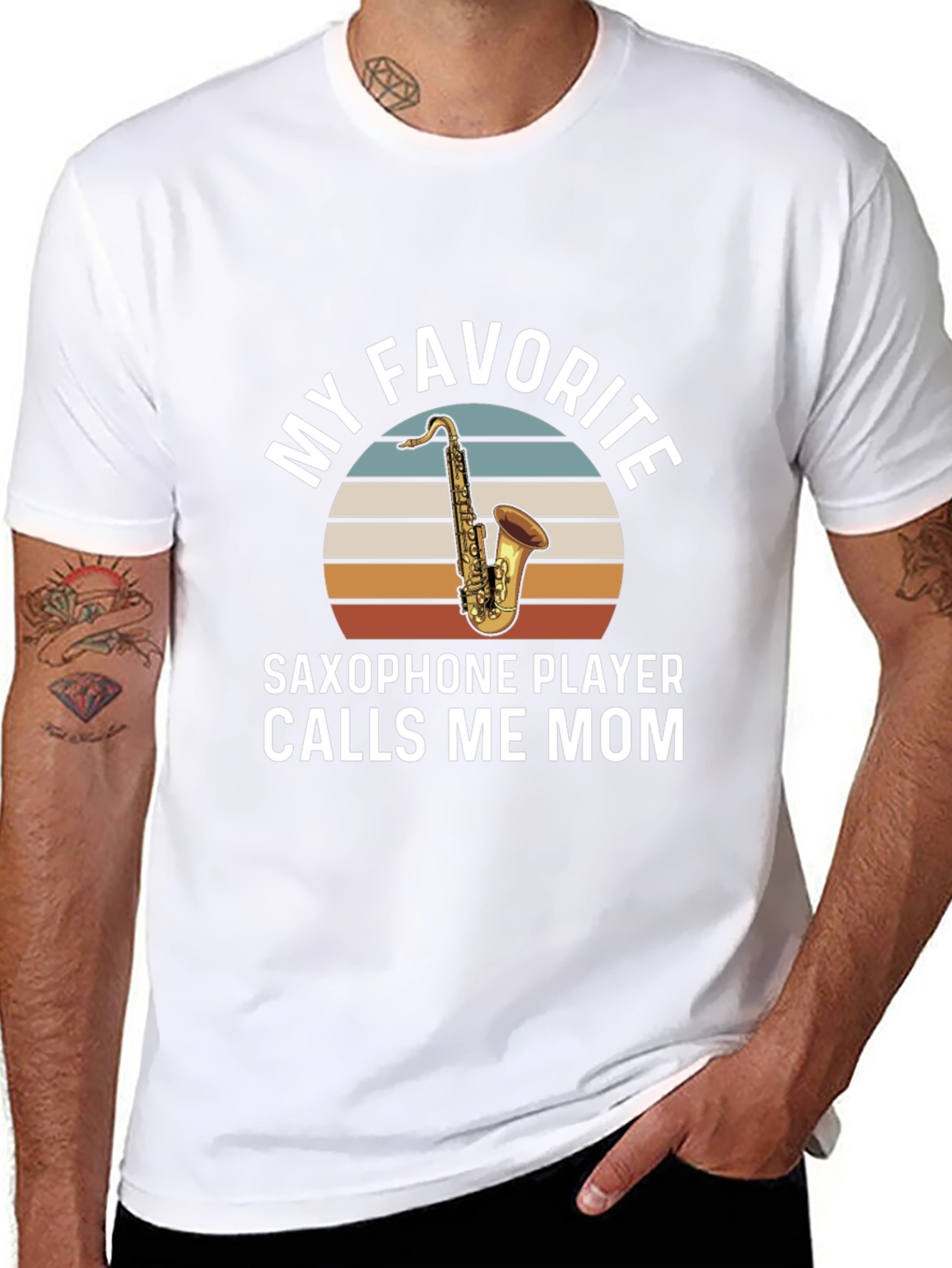 Saxophone Player Mom T-Shirt - Unique Music Lover Tee