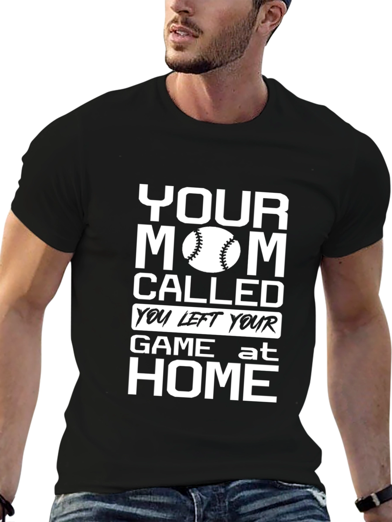 Your Mom Called Baseball Graphic T-Shirt