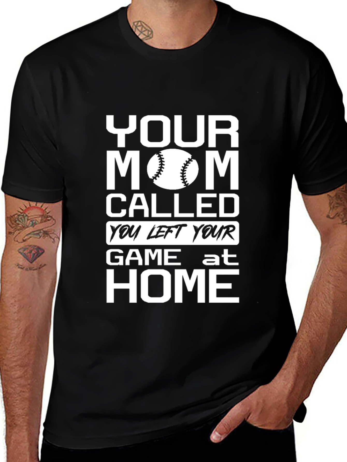 Your Mom Called Baseball Graphic T-Shirt