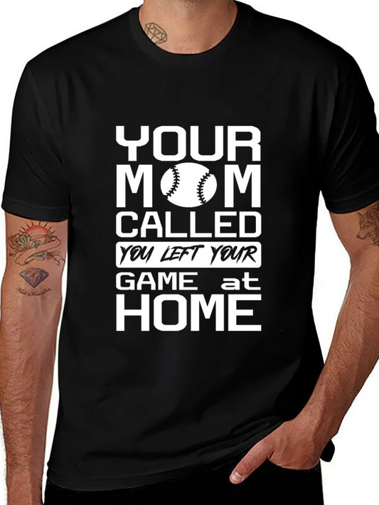 Your Mom Called Baseball Graphic T-Shirt