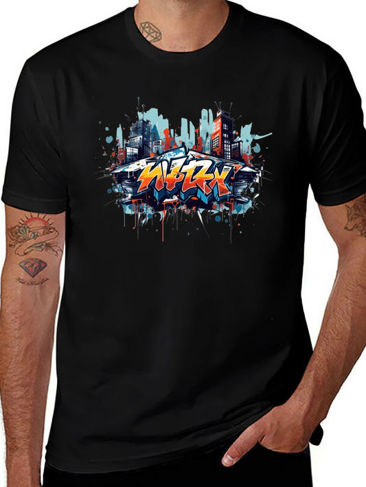 Urban Graffiti Black T-Shirt