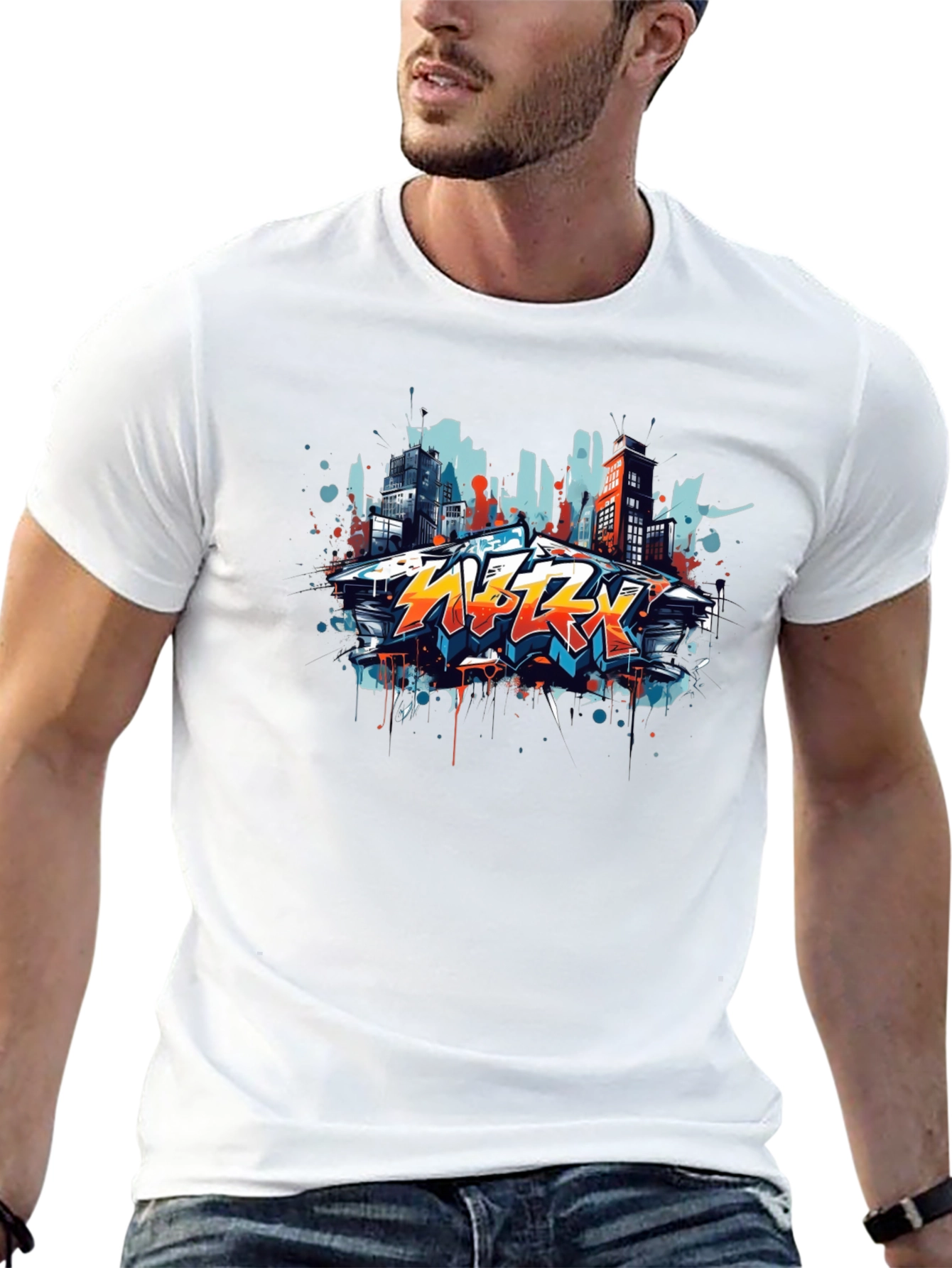 Urban Graffiti Black T-Shirt