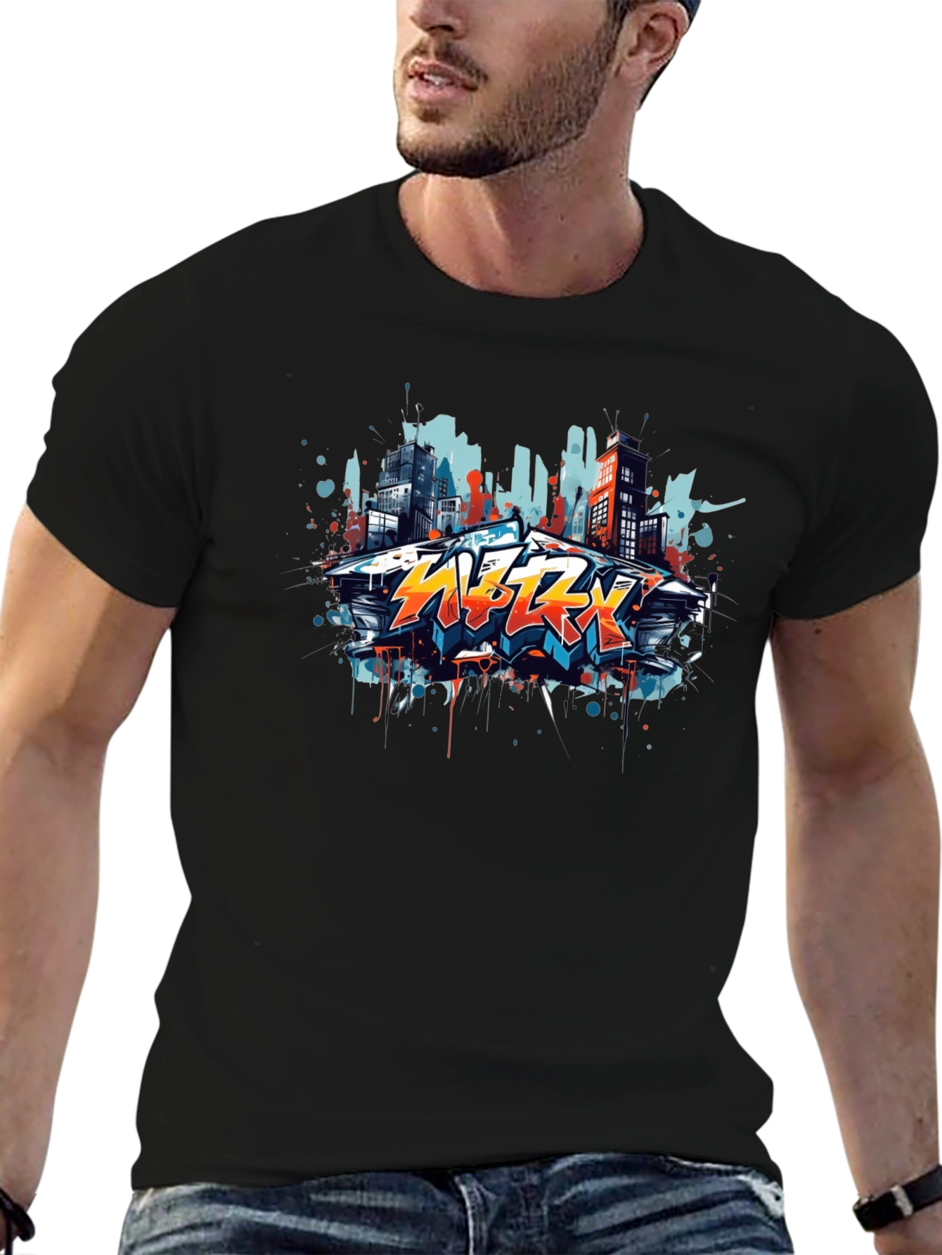 Urban Graffiti Black T-Shirt