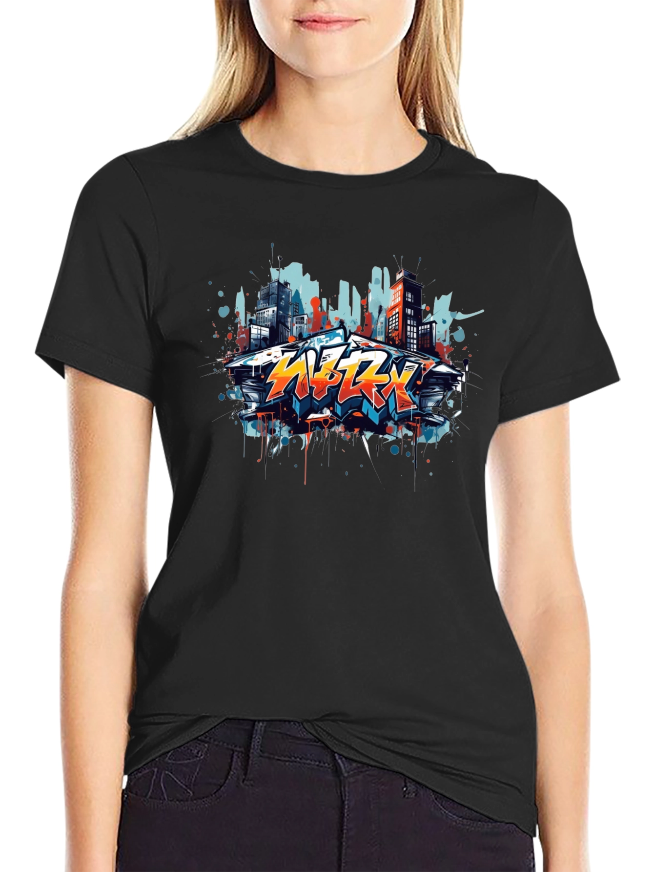 Urban Graffiti Black T-Shirt