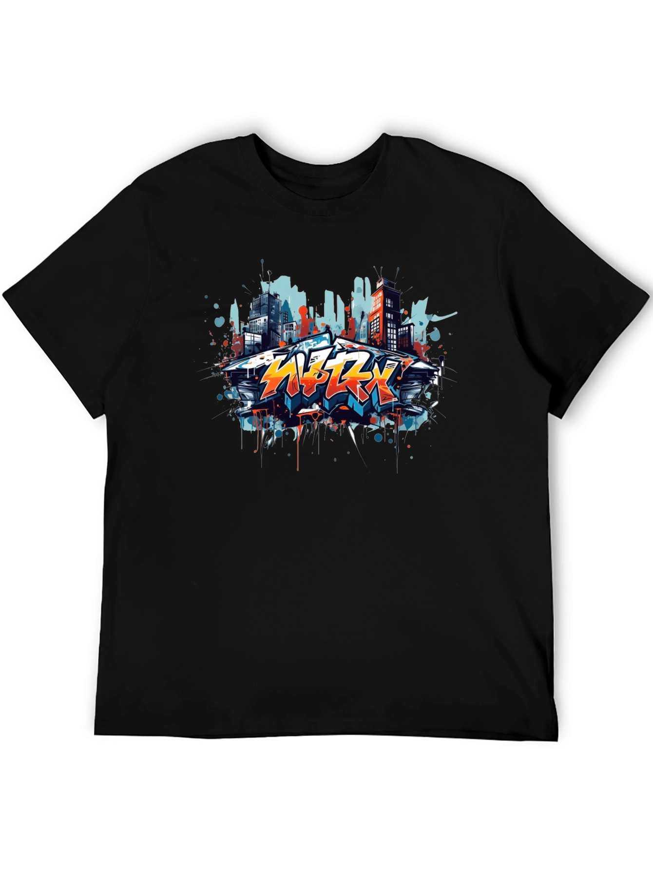 Urban Graffiti Black T-Shirt