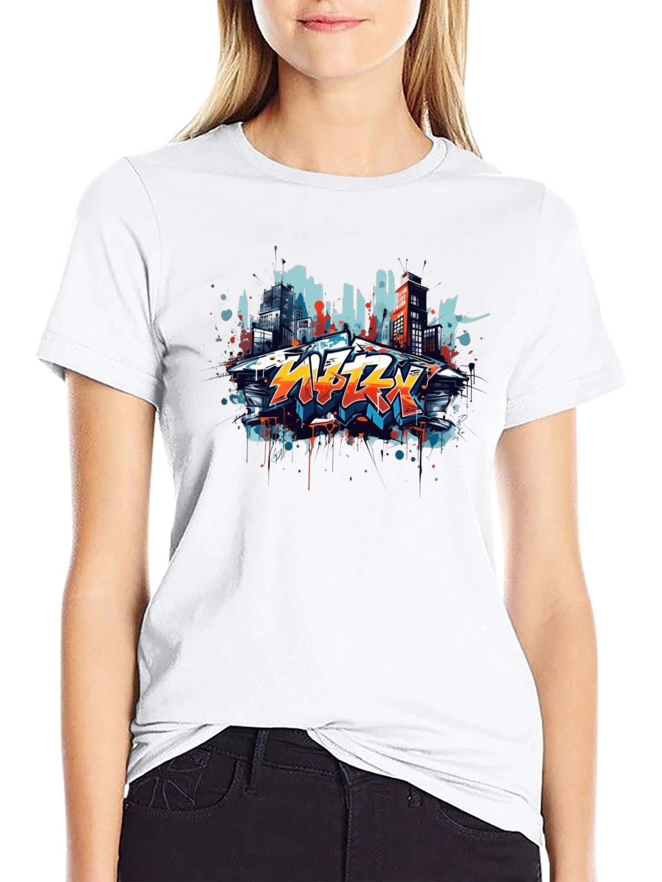 Urban Graffiti Black T-Shirt