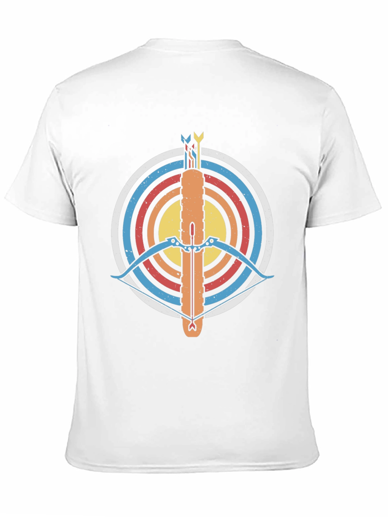 Archery Retro Graphic Tee - Black Cotton T-Shirt