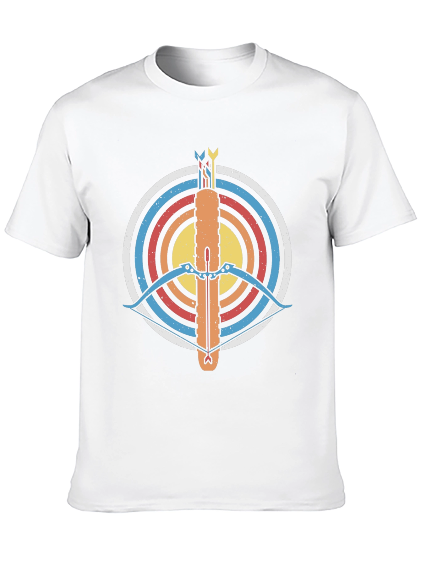 Archery Retro Graphic Tee - Black Cotton T-Shirt